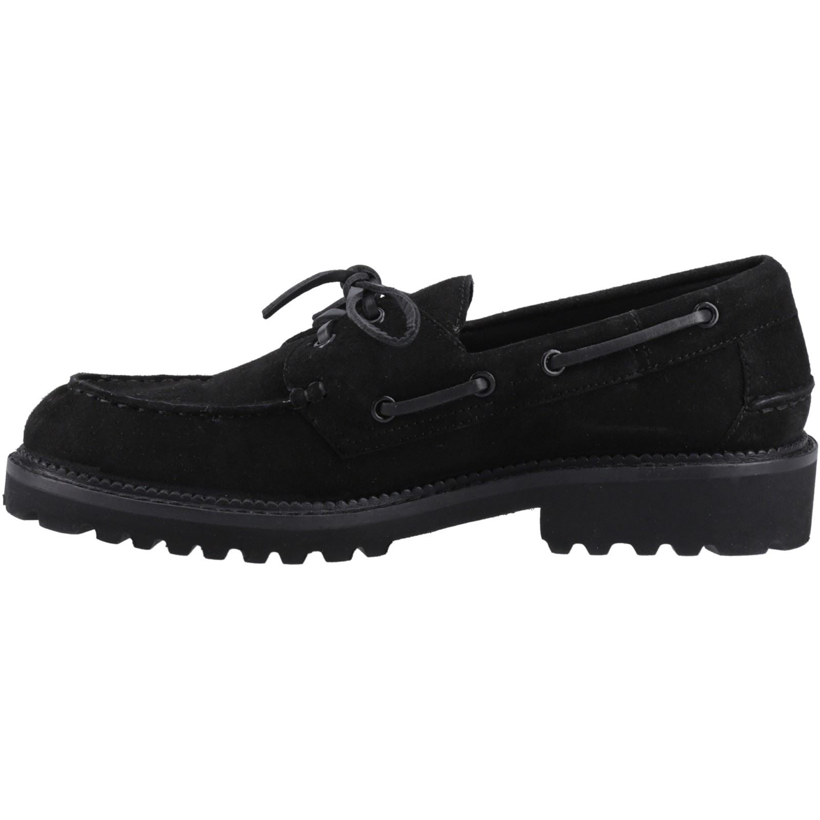 Hush Puppies Geri Femmes Suédoises Mocassins Noirs