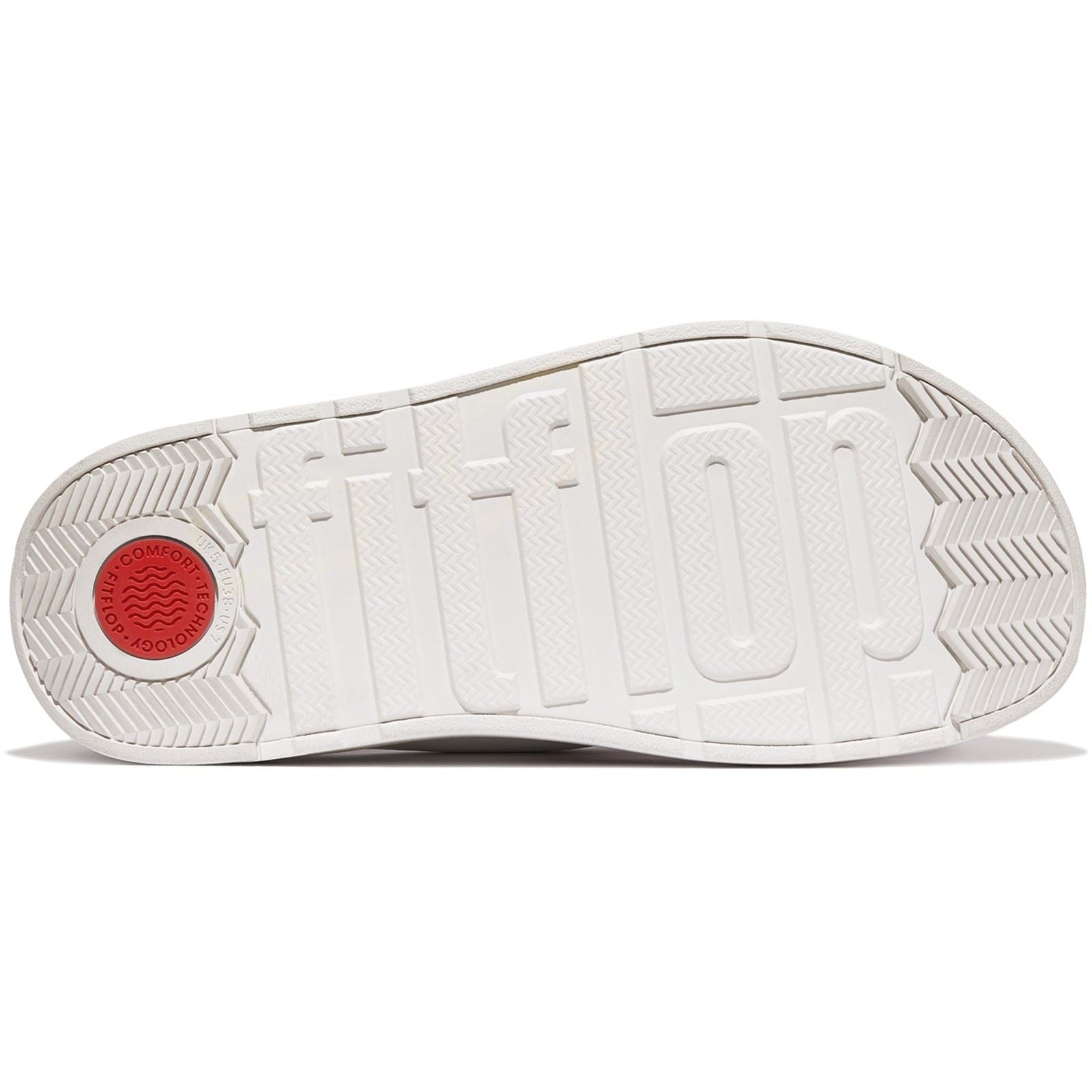 Fitflop Gen-FF Two-Bar Sandales Blanches Urbaines En Cuir Pour Femmes