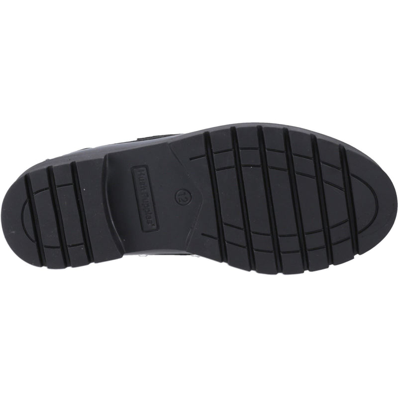 Hush Puppies Lucy Chaussures Bateau Noires Pour Filles En Cuir