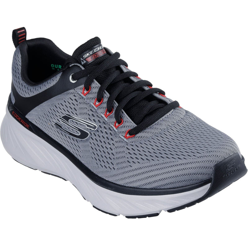 Skechers Relaxed Fit Edgeride Contention Sneakers Pour Hommes En Polyester Gris Anthracite/Noir