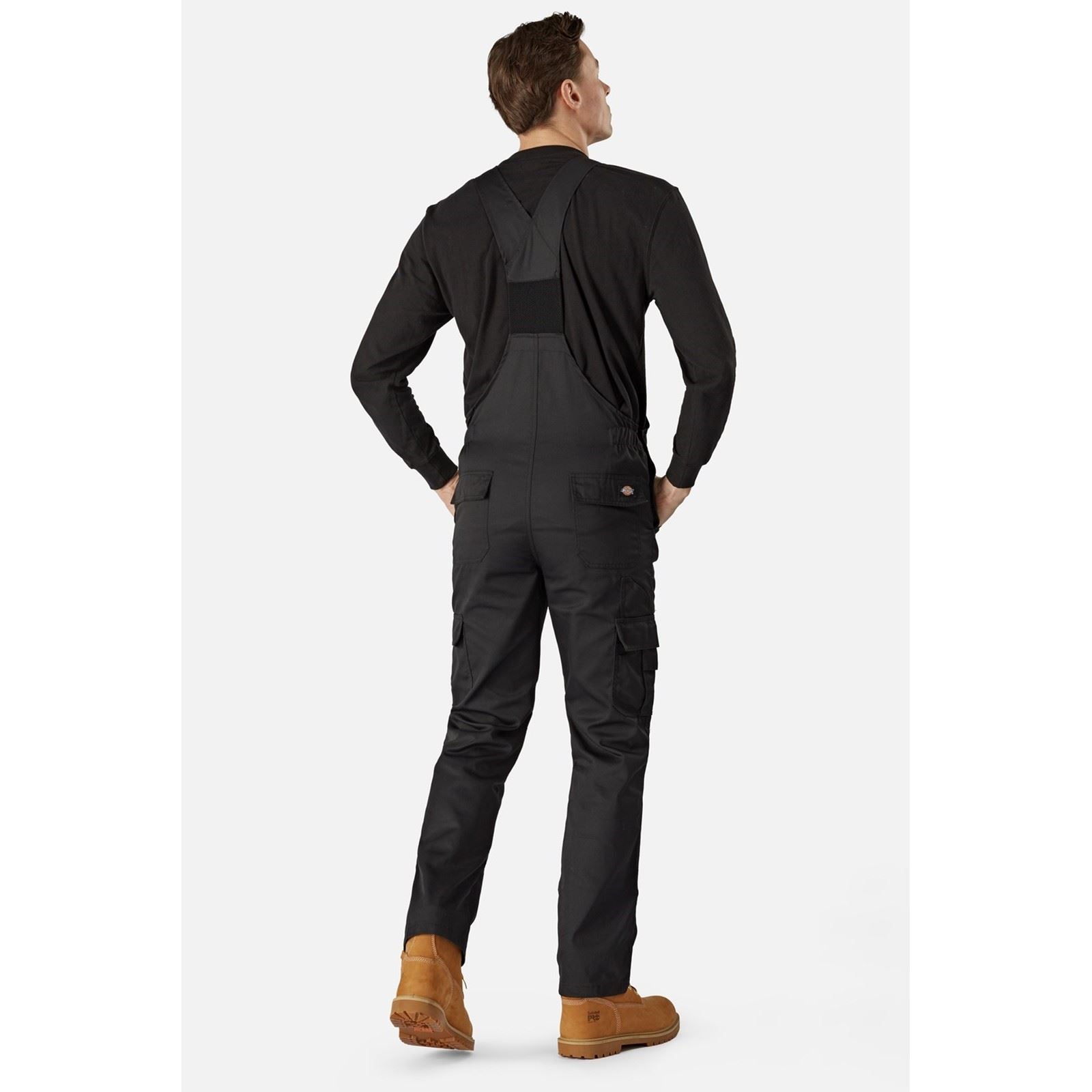Dickies Everyday Bib and Brace Salopette De Travail Noire Pour Homme En Polyester