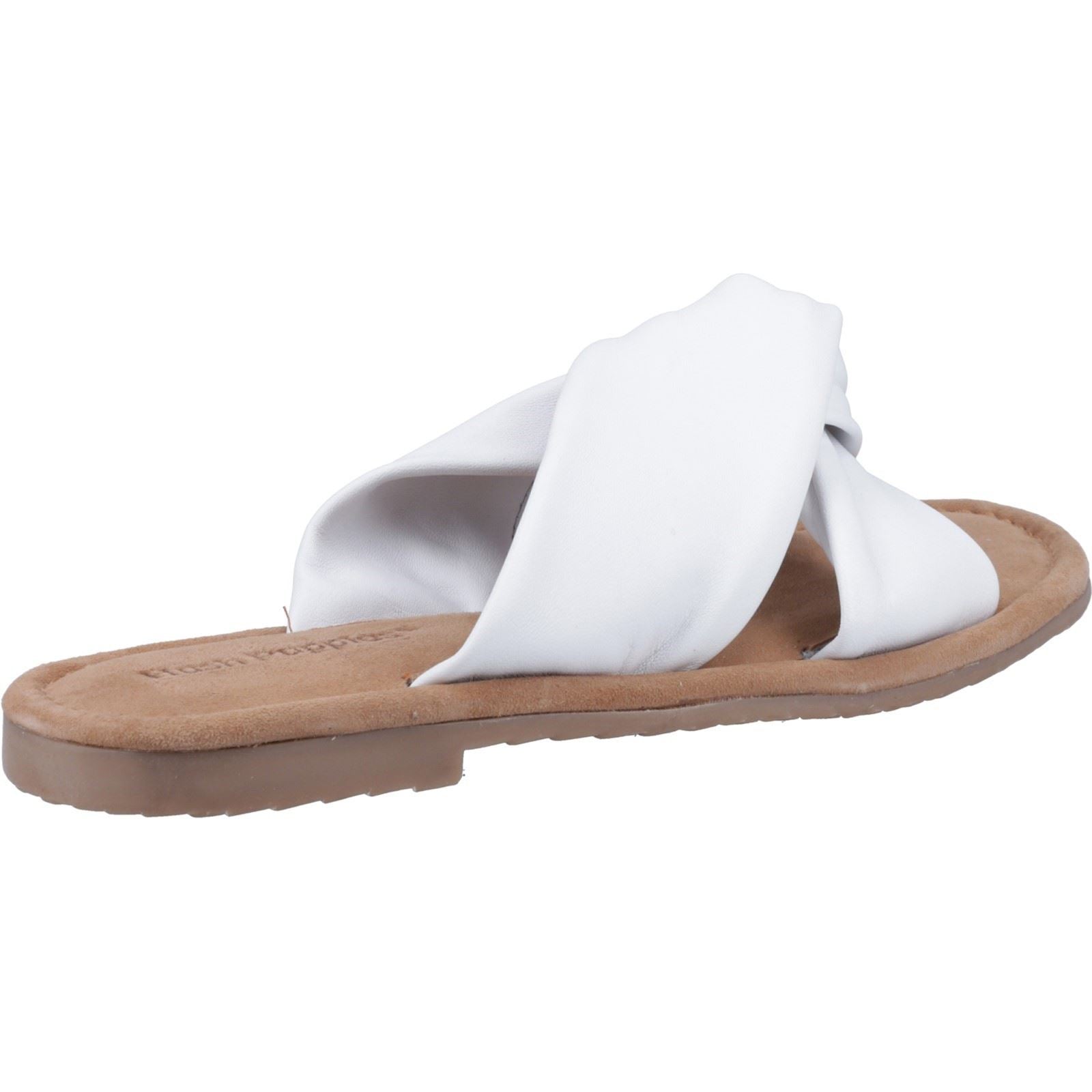 Hush Puppies Amy Wide Fit Sandales Blanches Pour Femmes En Cuir