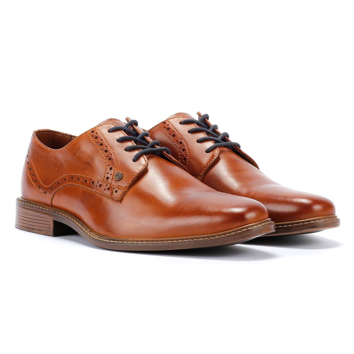 Lambretta Harvey Derby Chaussures À Lacets En Cuir Beige Pour Hommes