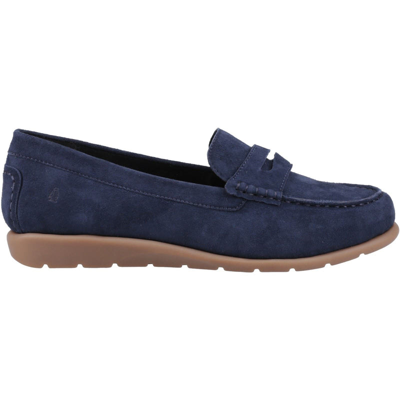 Hush Puppies Shelby Femmes Mocassins Marine En Daim