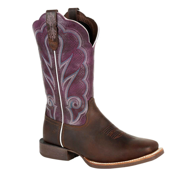 Durango Lady Rebel Pro Bottes En Cuir Pour Femmes Marron Huilé/Prune