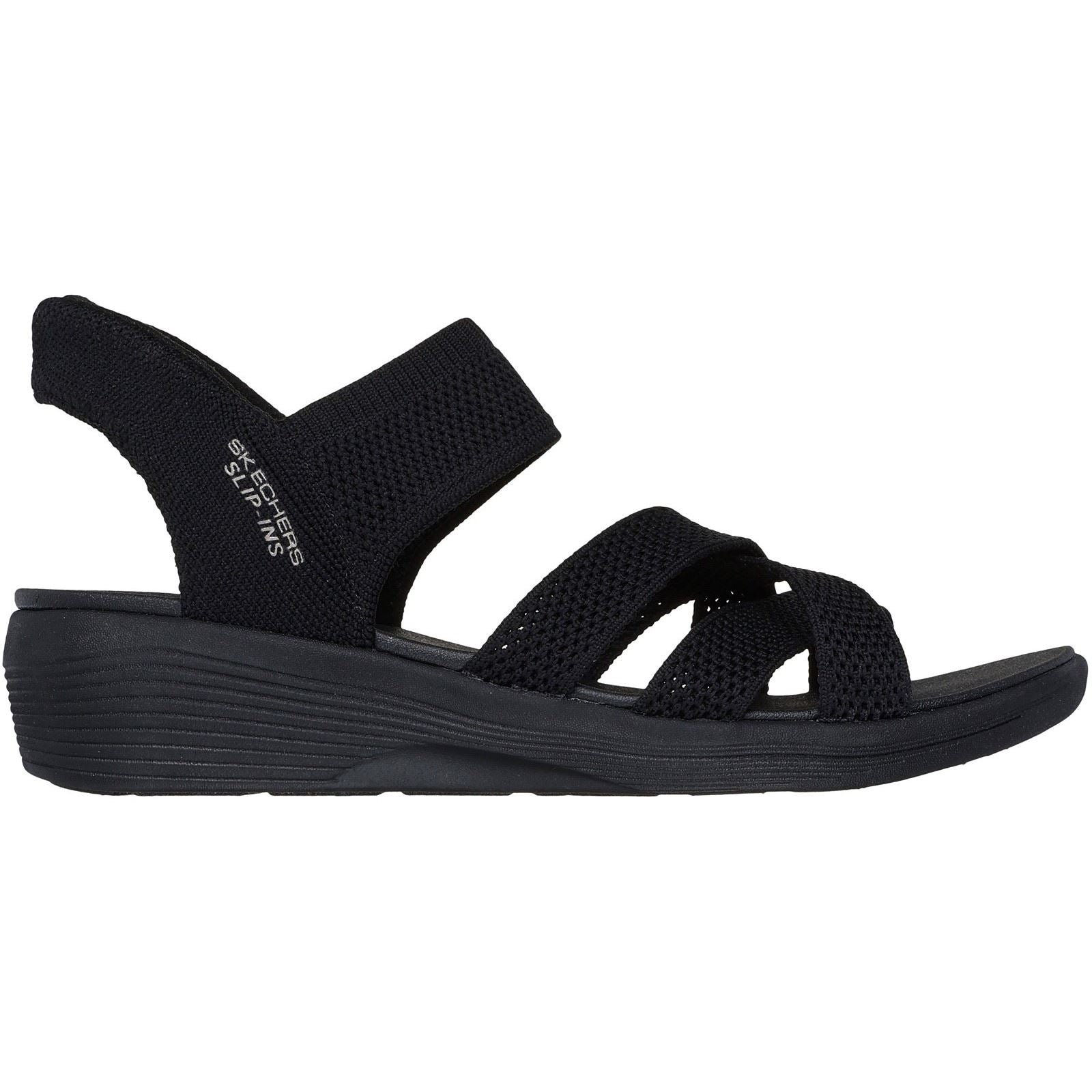 Skechers Arya - Cooling Off Sandales Noires En Polyester Pour Femmes