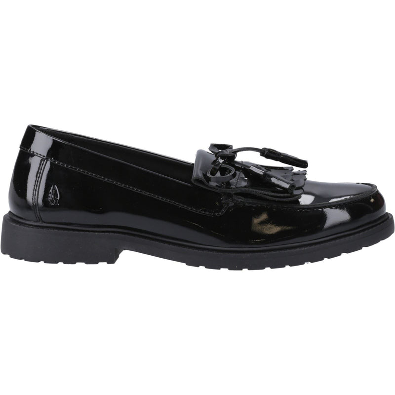 Hush Puppies Verity Kiltie Mocassins Noirs Pour Femmes En Cuir