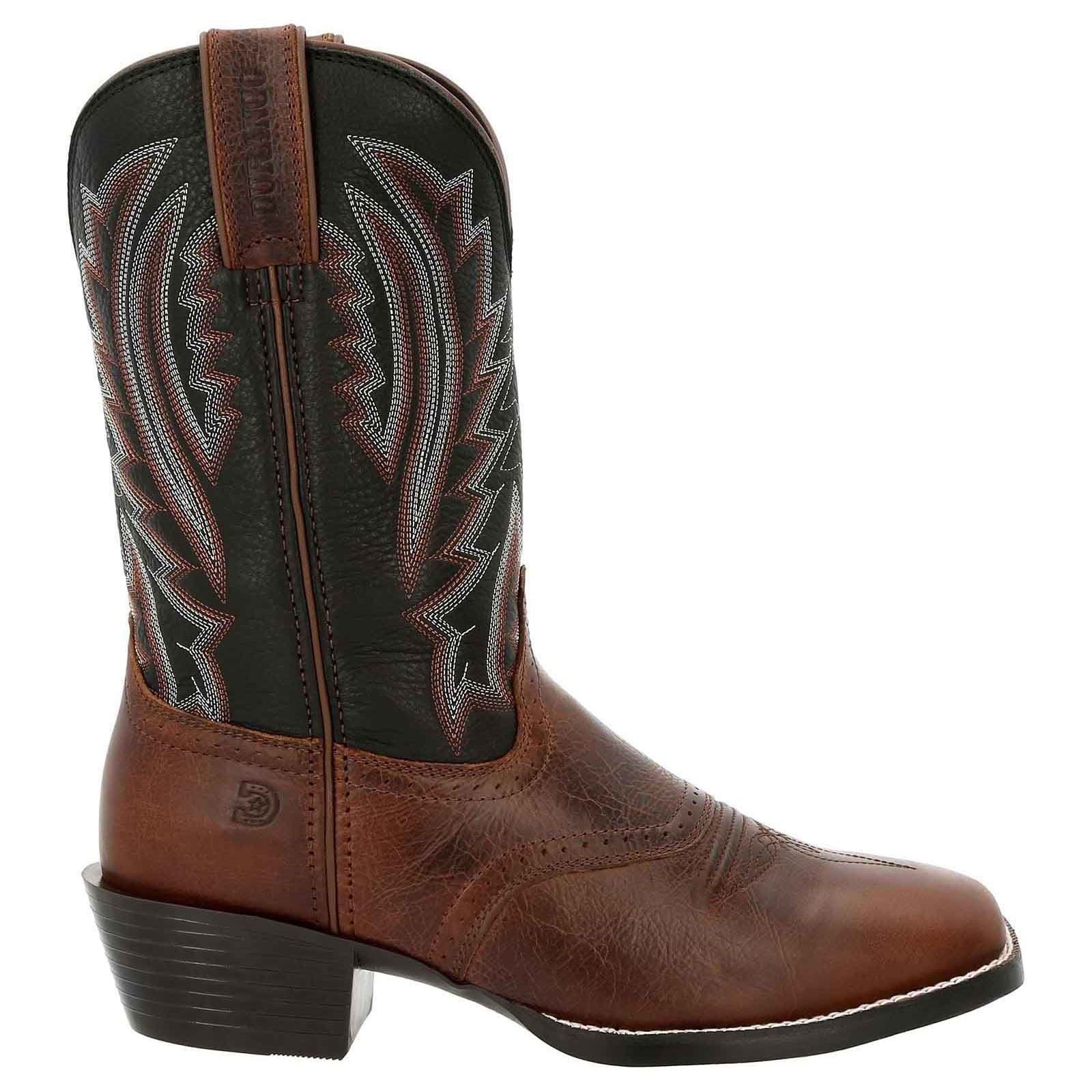 Durango Westward Chaussures En Cuir Pour Hommes Dans Les Tons Châtaigne Foncé/noir Onyx.