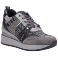 Geox D Zosma B Baskets En Daim Pour Femmes, Gris Foncé