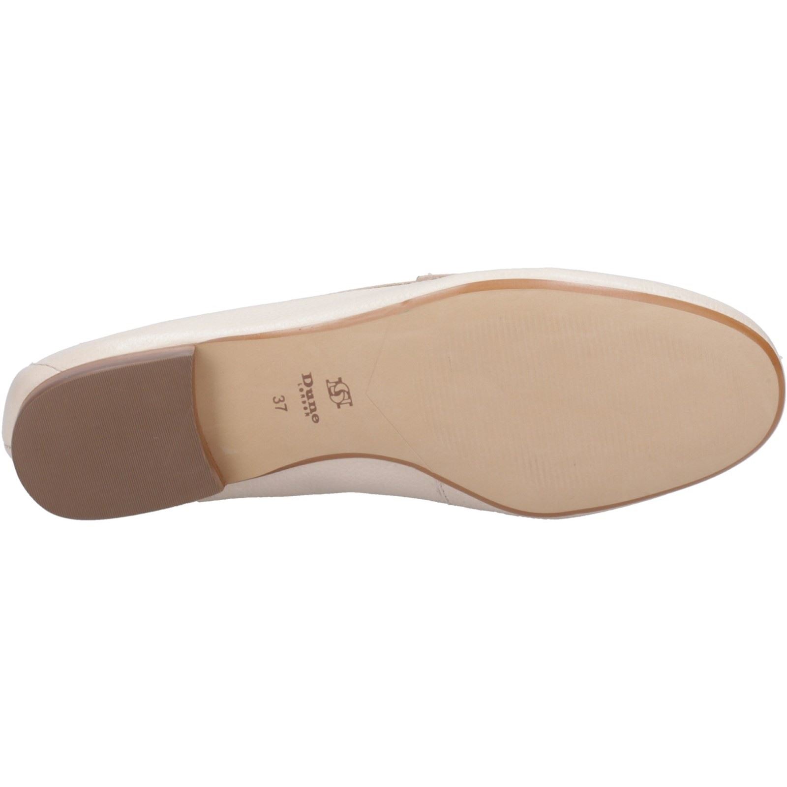 Dune Gianetta Mocassins En Cuir Pour Femmes Écru
