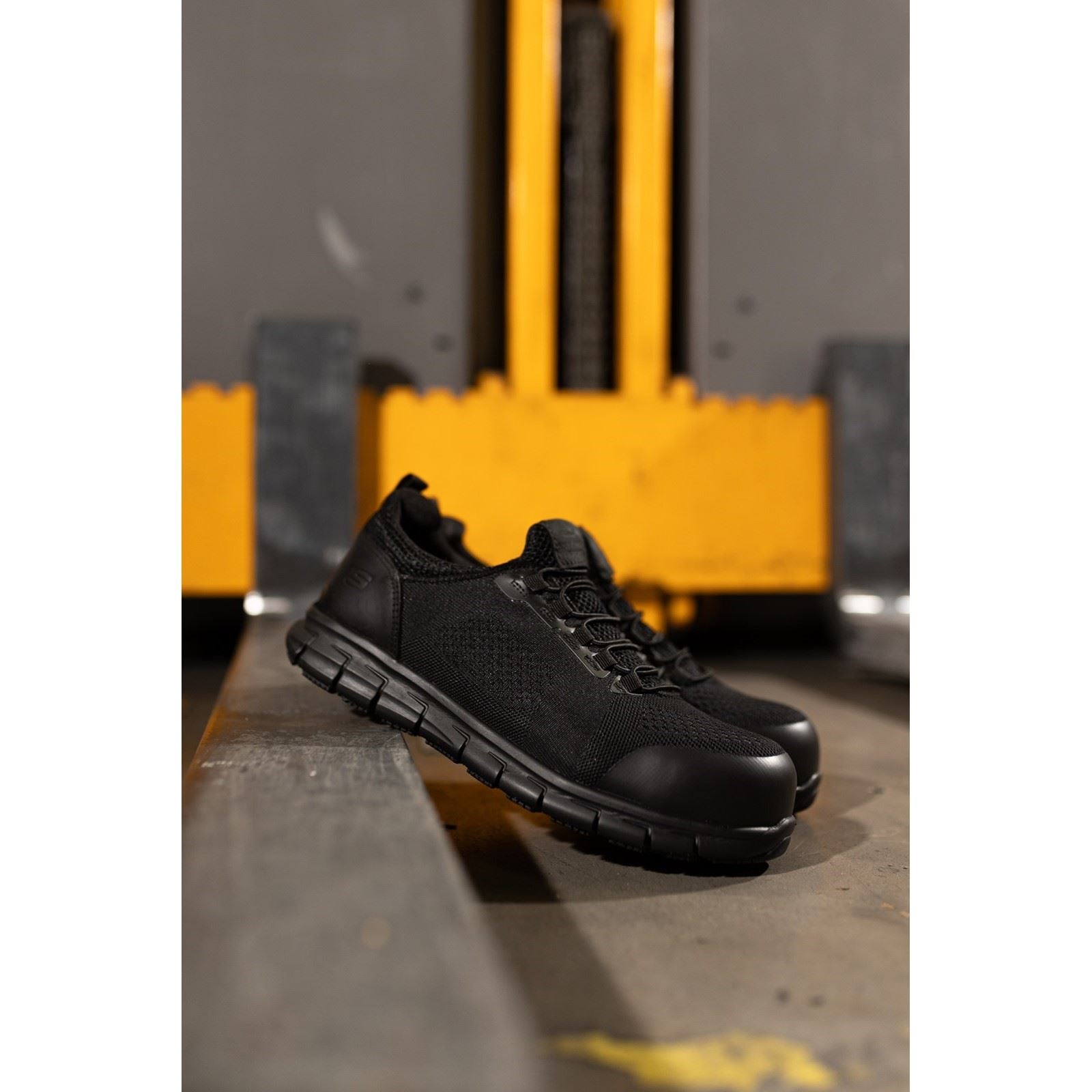 Skechers Workwear Synergy Omat Baskets De Sécurité Noires Pour Hommes