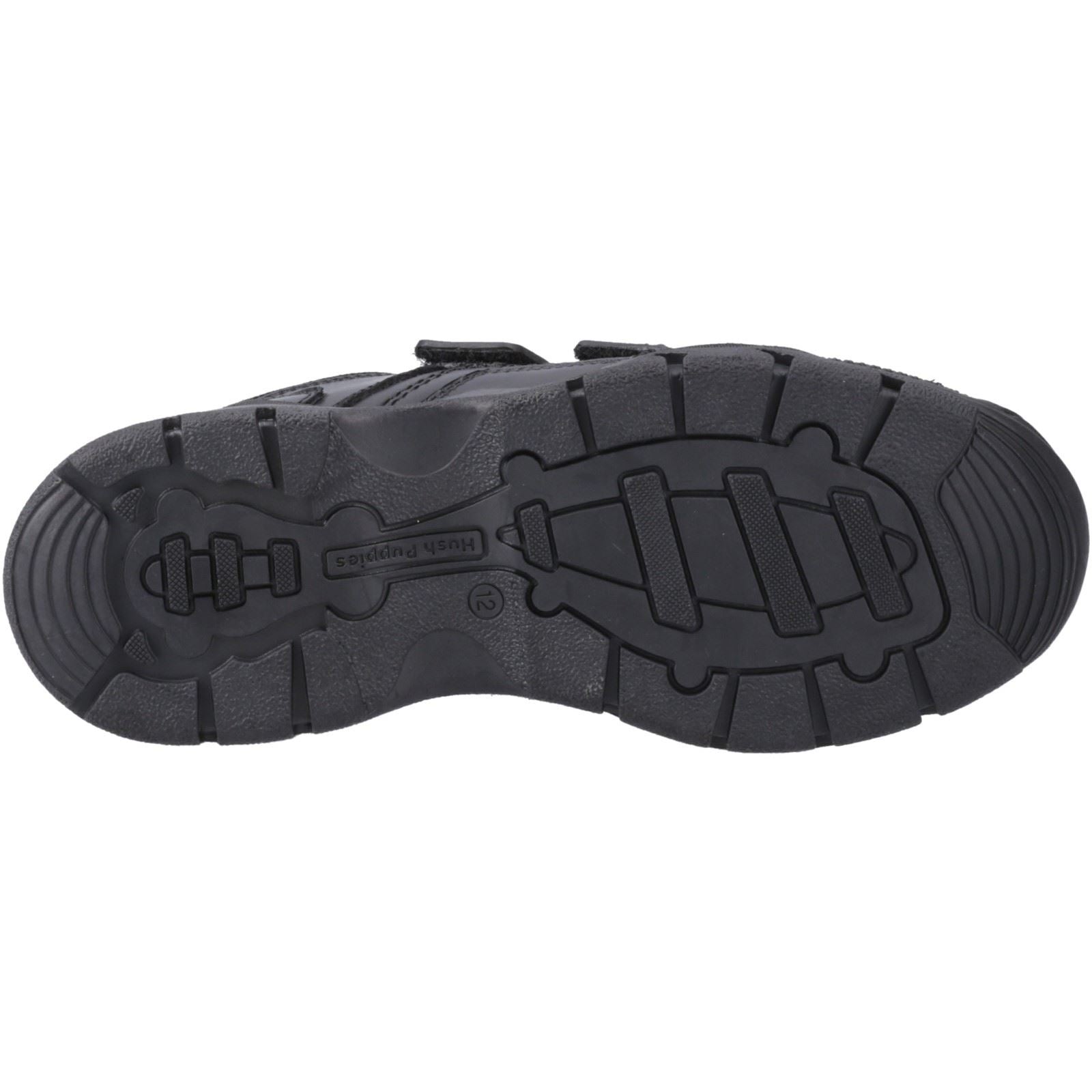 Hush Puppies Tristen Chaussures Noires Pour Garçons En Cuir