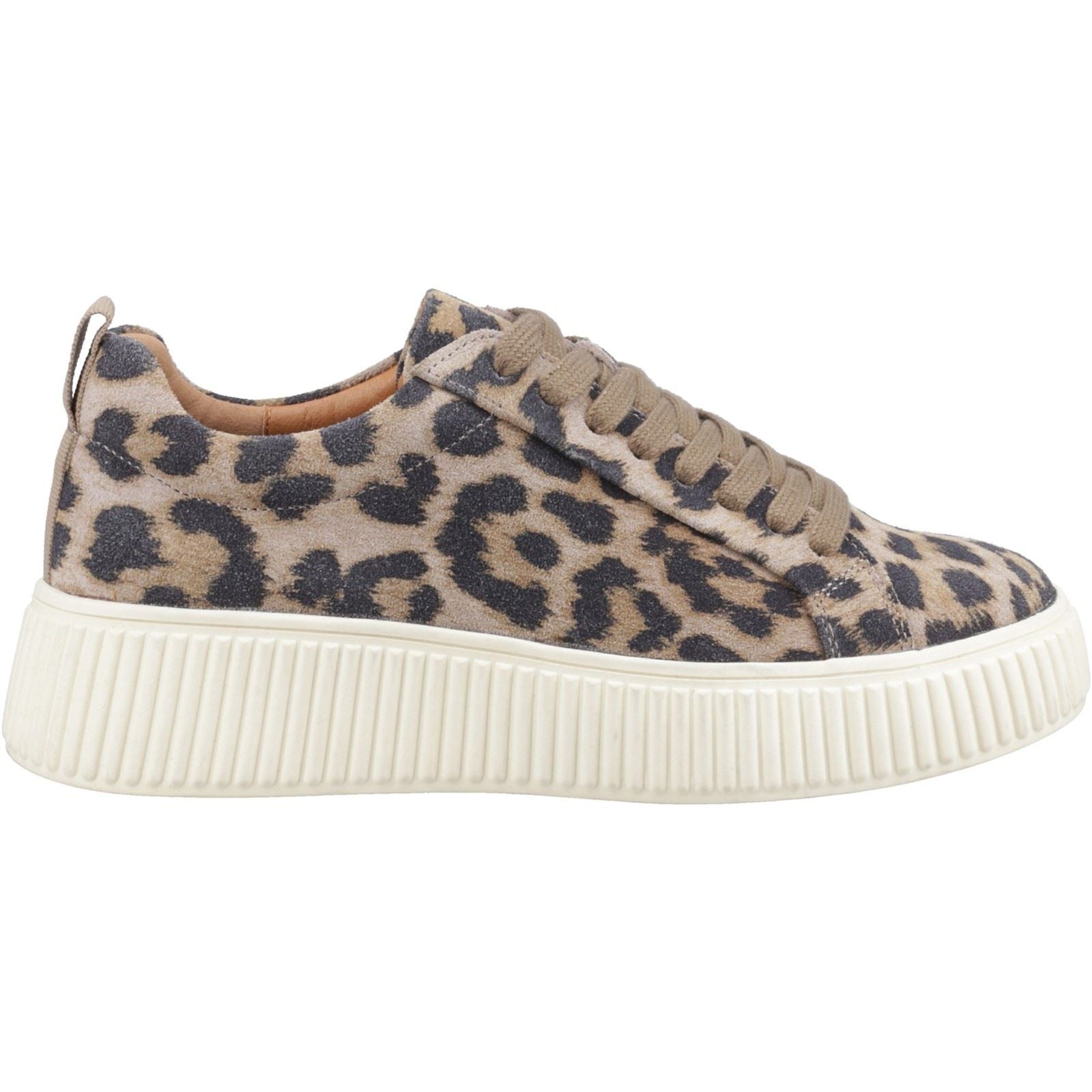 Hush Puppies Harlow Suede Chaussures De Sport Léopard Pour Femme En Suède