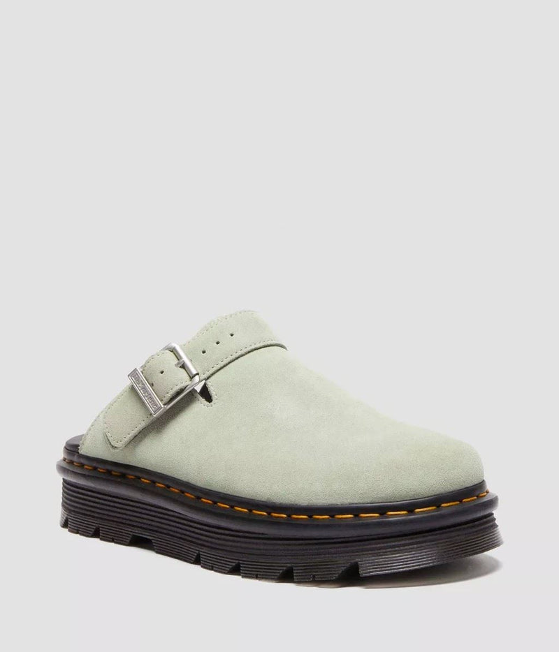Dr. Martens Zebzag EH Sabots Verts En Suède