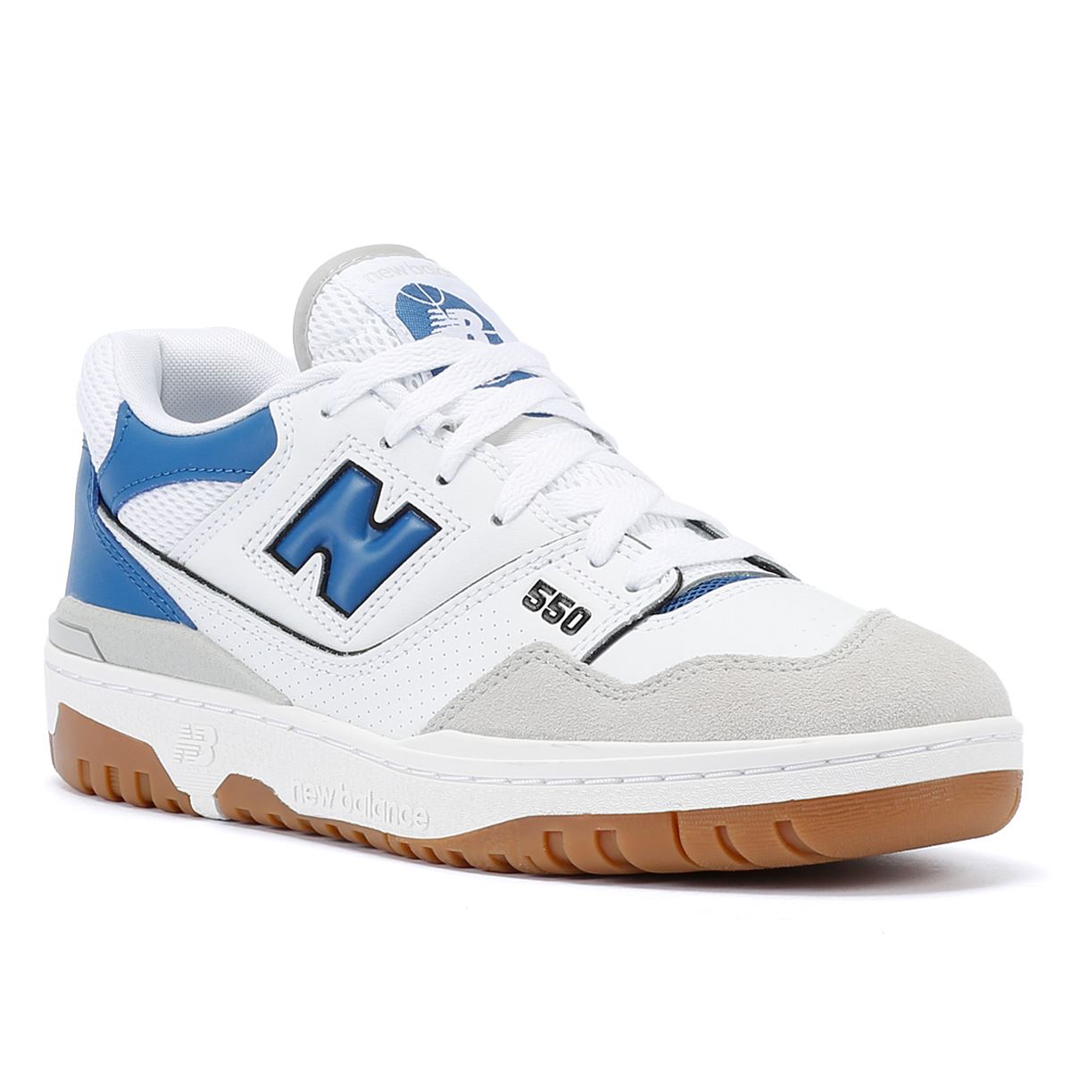 New Balance 550 Baskets En Blanc/Bleu Agate/Brighton Gris