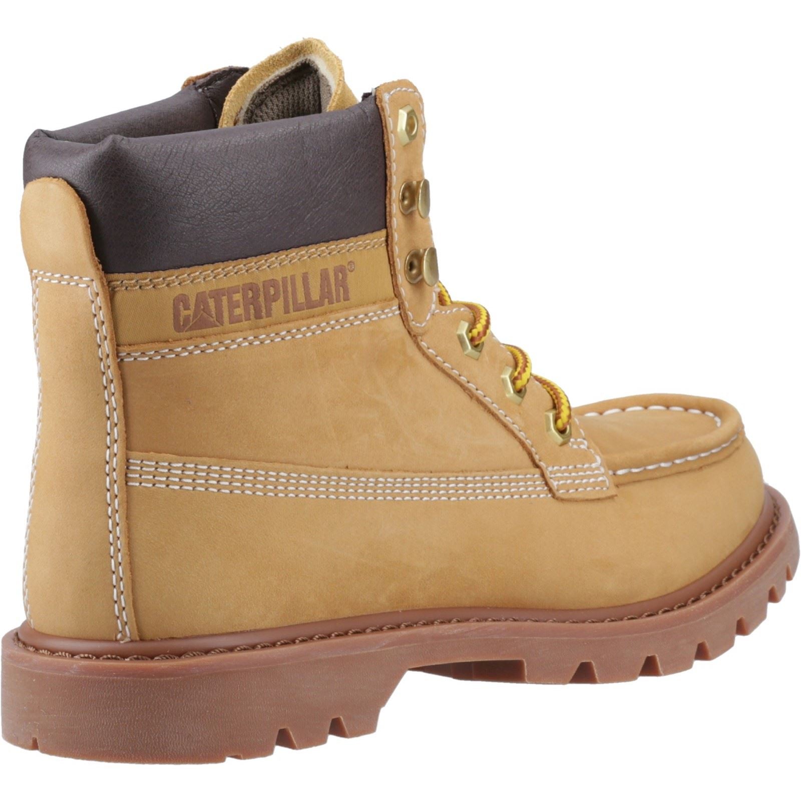 Caterpillar Colorado Moc Toe Bottines À La Cheville En Cuir Pour Hommes Honey Reset