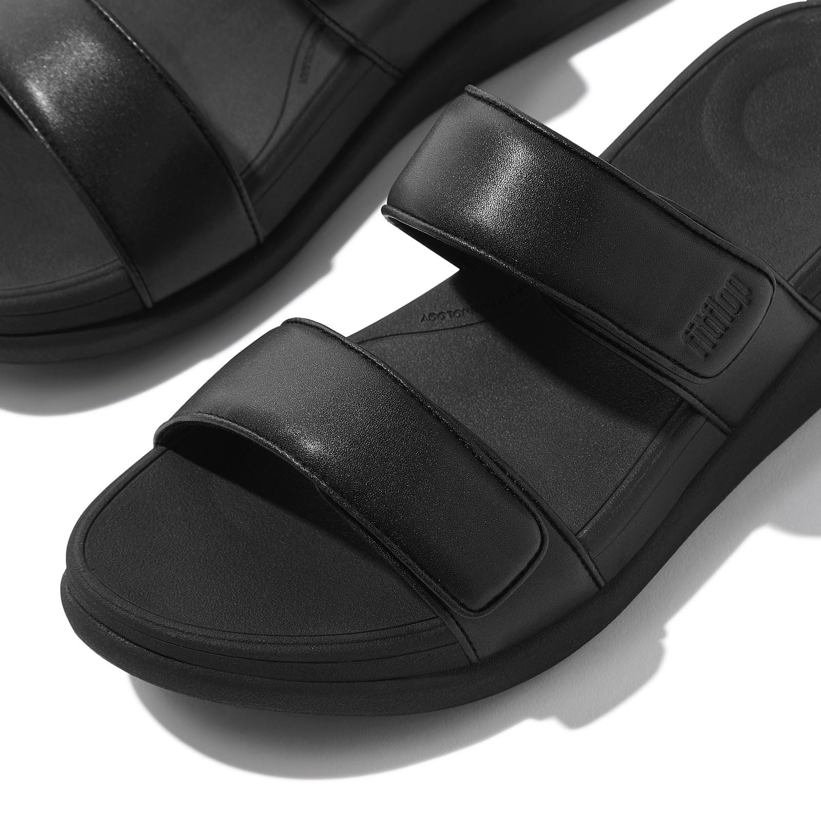 Fitflop F-Mode Go Sandales Toutes Noires En Polyuréthane Pour Femmes