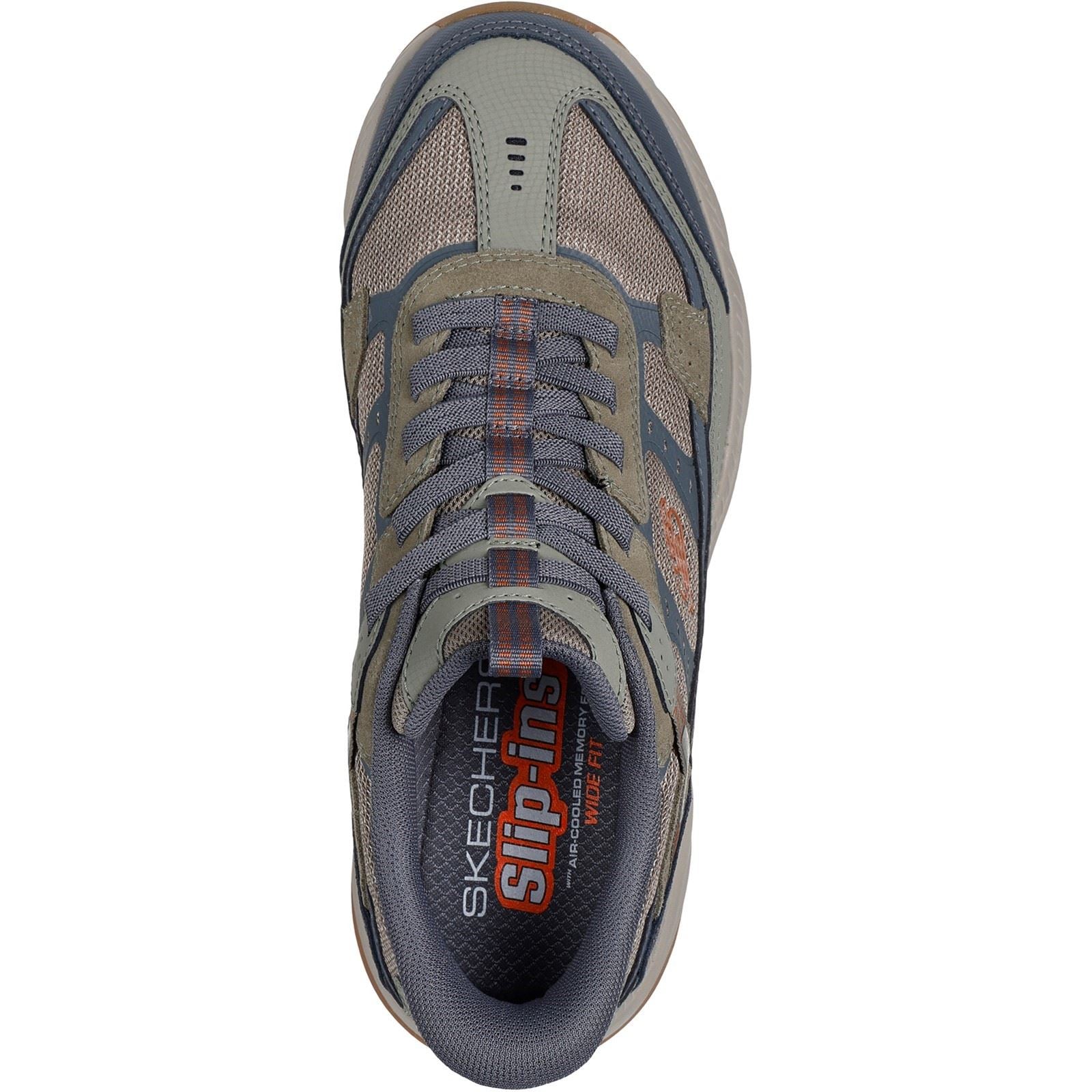 Skechers Vigor AT Bottes De Randonnée Pour Hommes En Cuir Olive/Gris