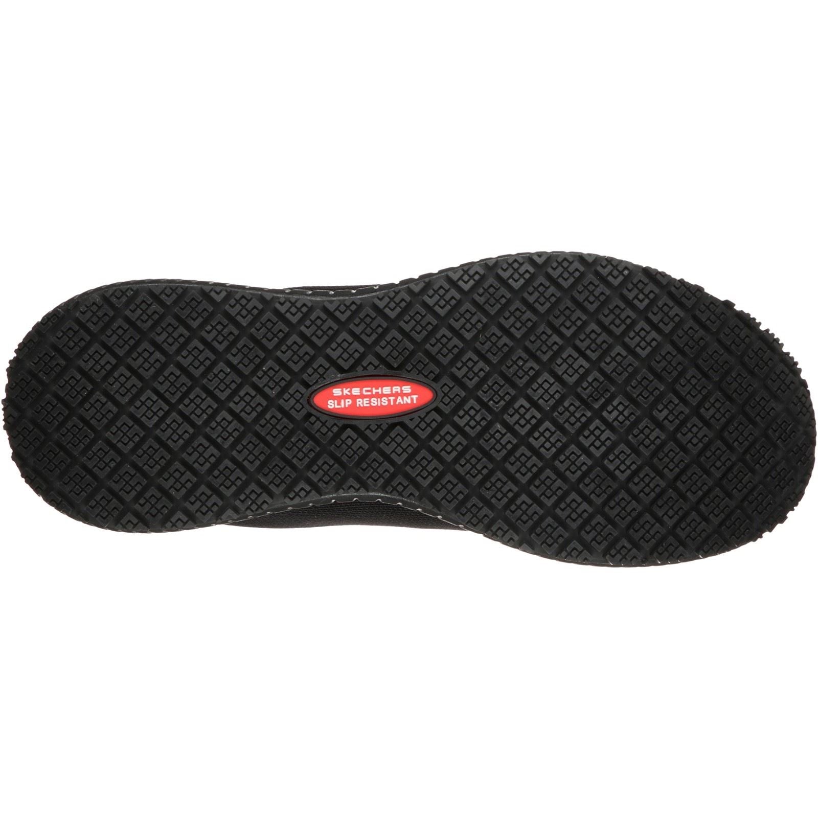 Skechers Workwear Squad SR Baskets De Sécurité Noires/Or Rose Doré En Textile Pour Femmes
