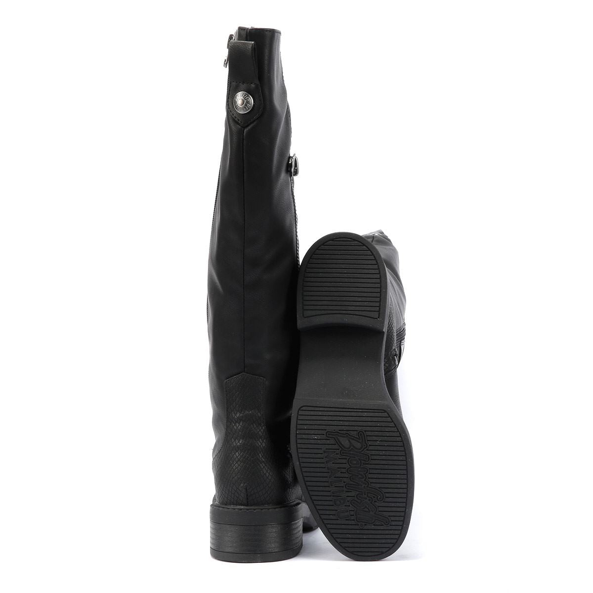 Blowfish Malibu Virtue 2 Bottes noires pour femmes en similicuir.