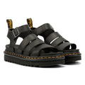 Dr. Martens Blaire Athena Sandales Noires Pour Femmes En Cuir