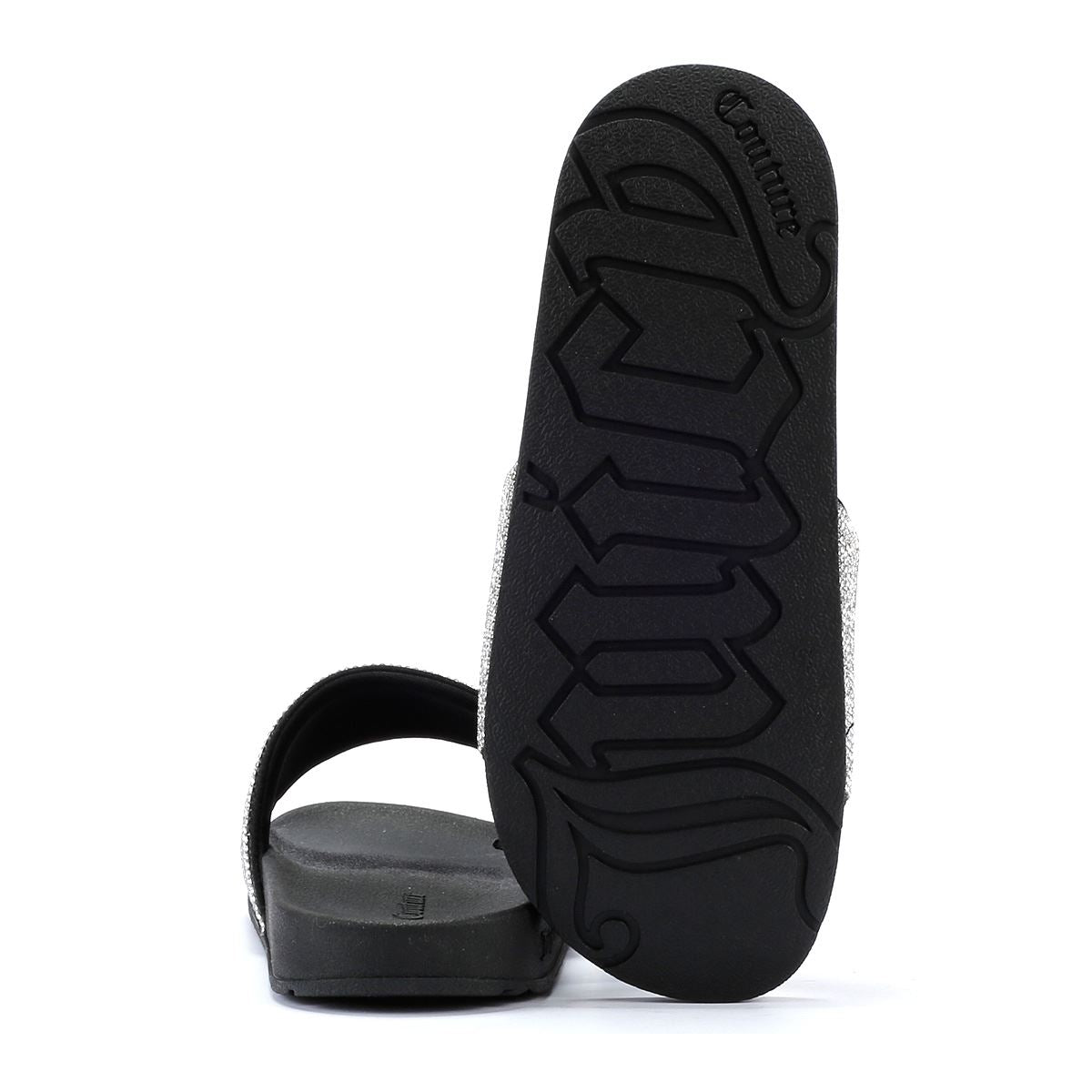 Juicy Couture Donna Diamante Mules Noires Pour Femmes
