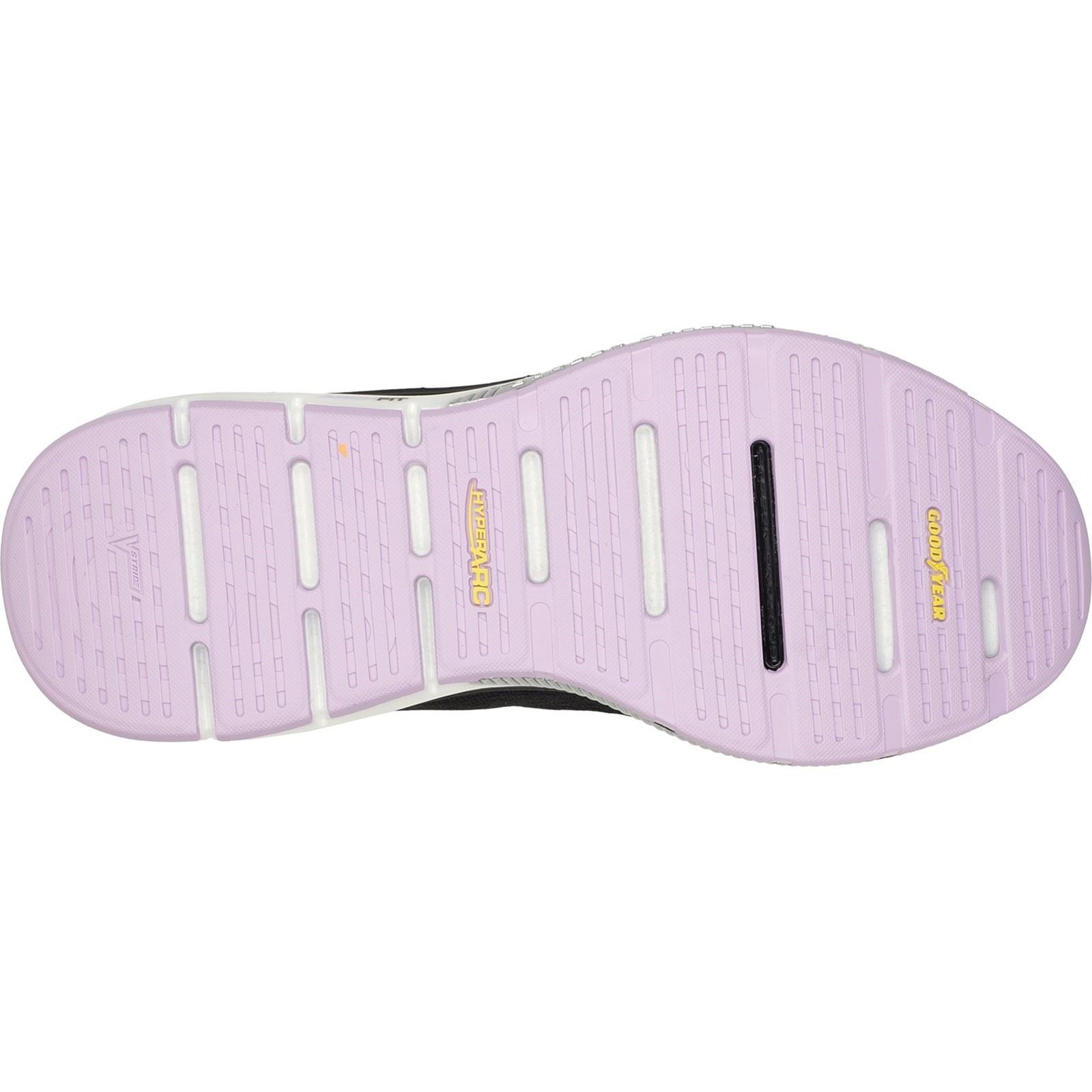 Skechers Go Walk Workout Walker Outpace Baskets En Synthétique Pour Femmes, Noir/Lavande