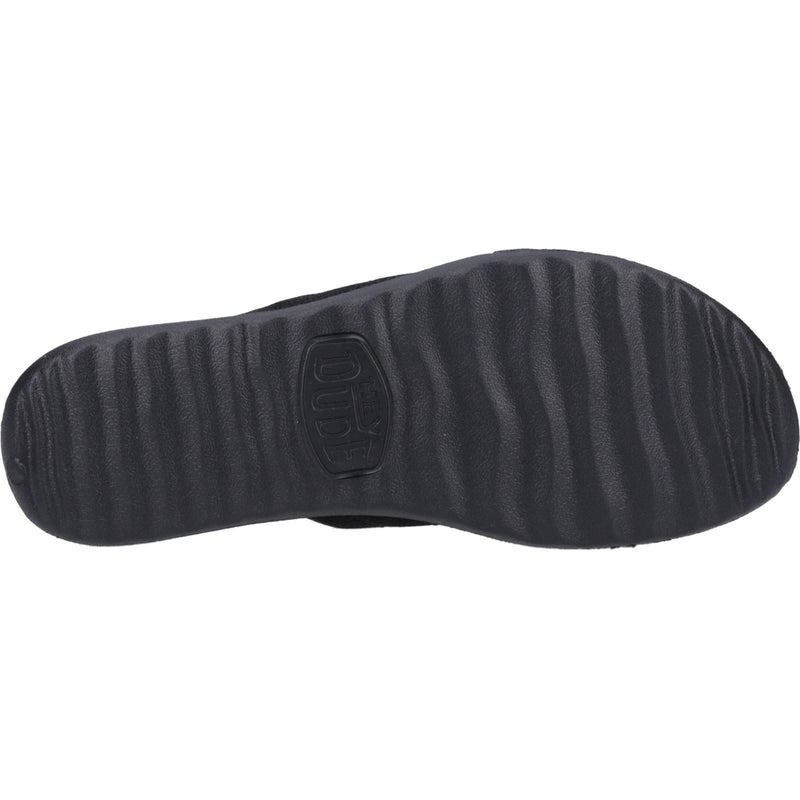 HEYDUDE Christi Slide Distressed Sandales Noires Pour Femmes