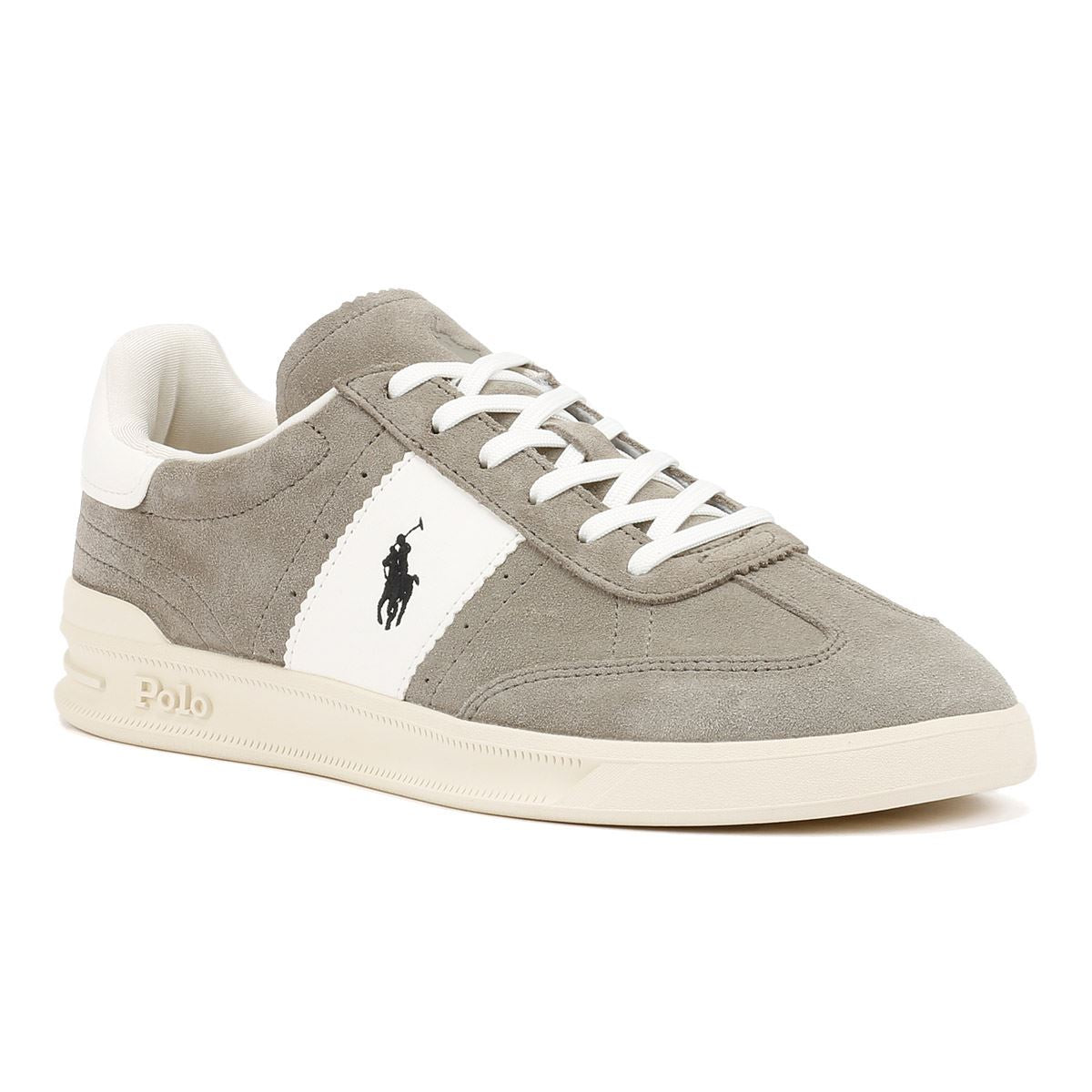 Polo Ralph Lauren Heritage Aera Baskets Grises En Suède