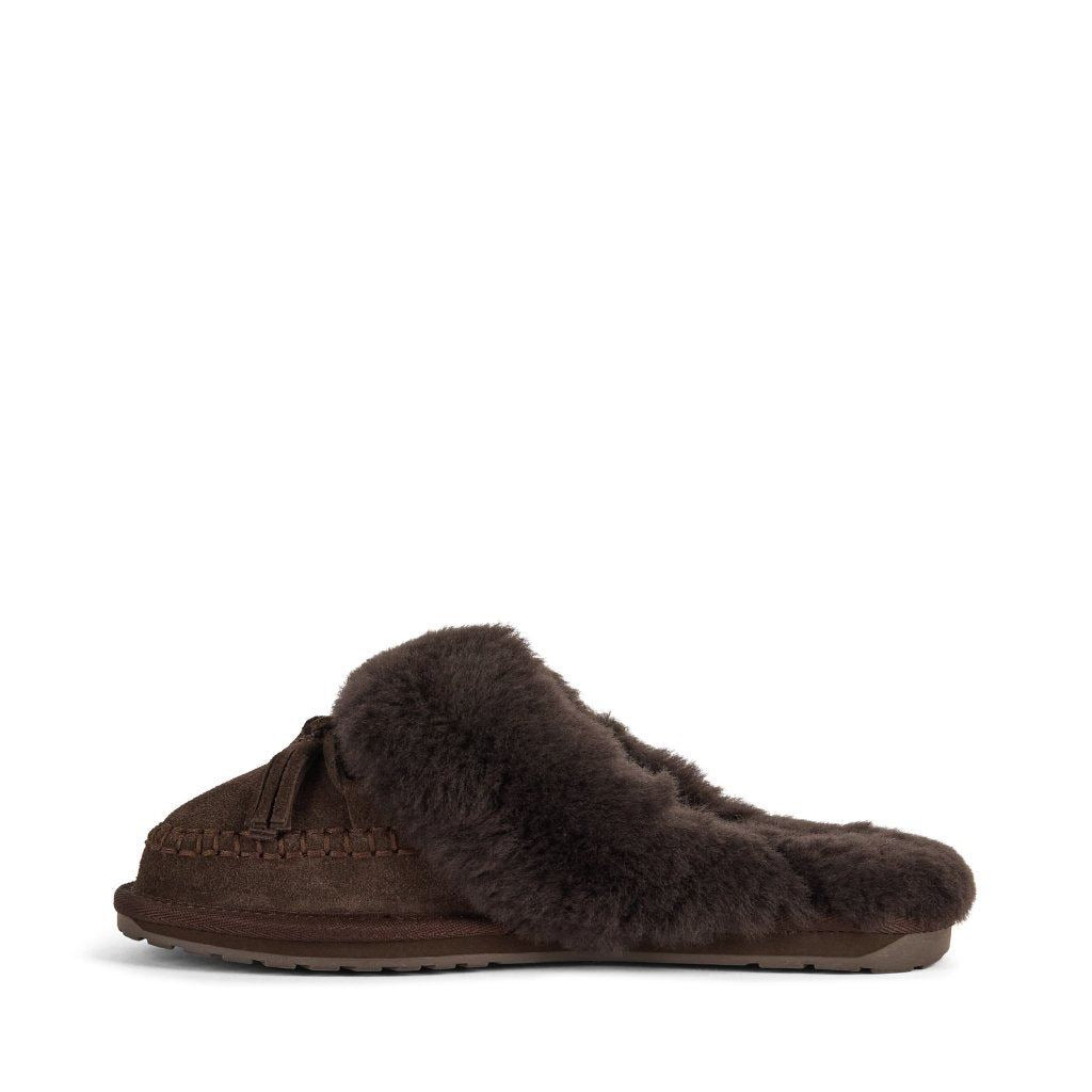 Emu Australia Tahnee Chaussons En Suède Pour Femmes Marron