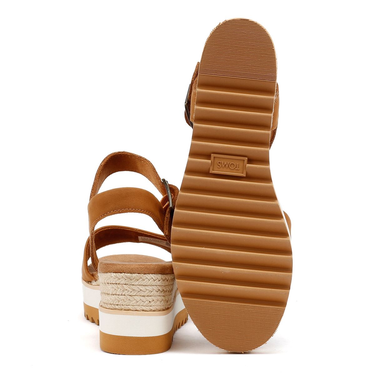 TOMS Diana Escarpins Compensés Pour Femmes En Cuir Marron