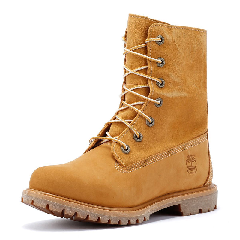 Timberland Warm Lined Waterproof Bottes Marron En Cuir Pour Femmes