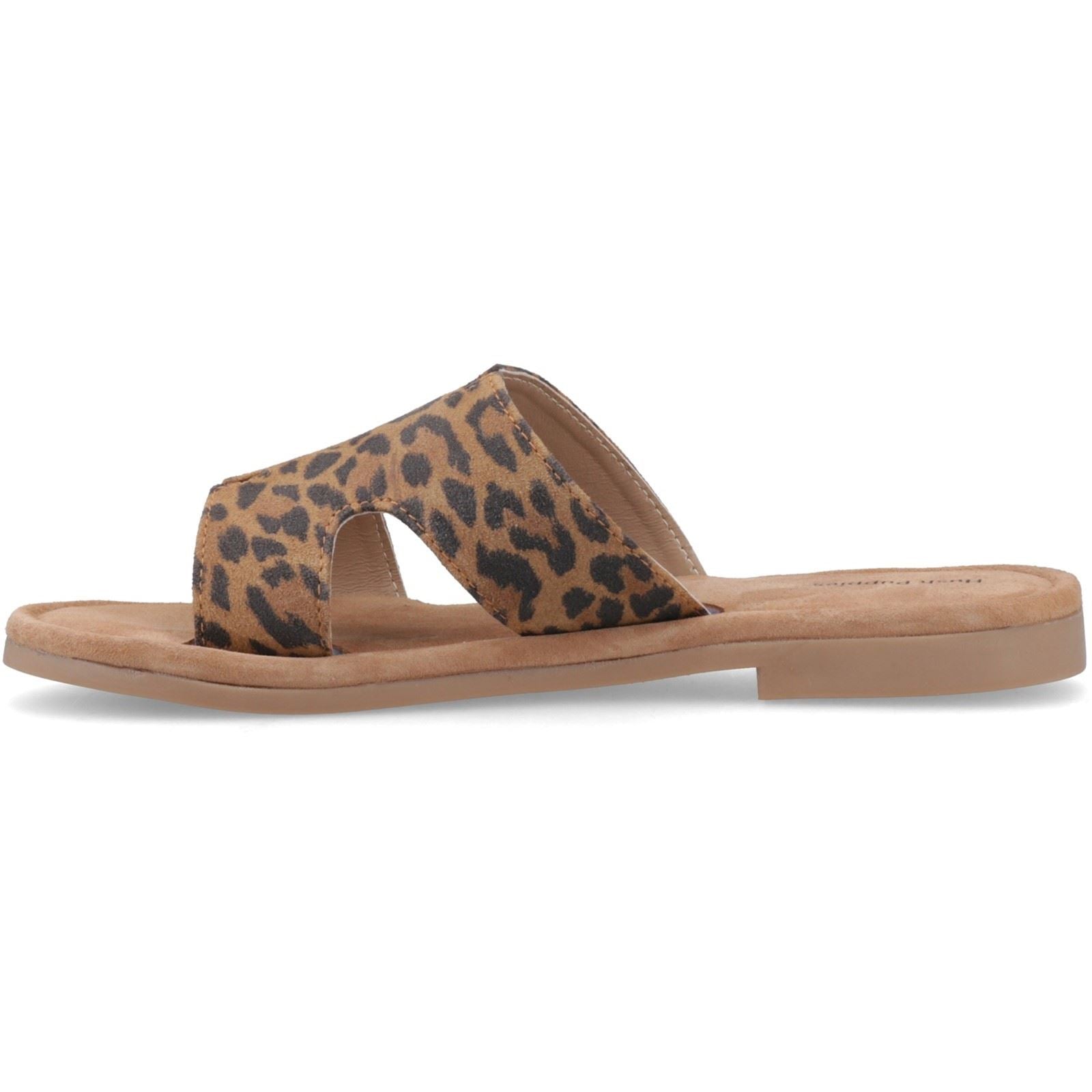 Hush Puppies Azalea Mule Sandales En Cuir Pour Femmes Léopard