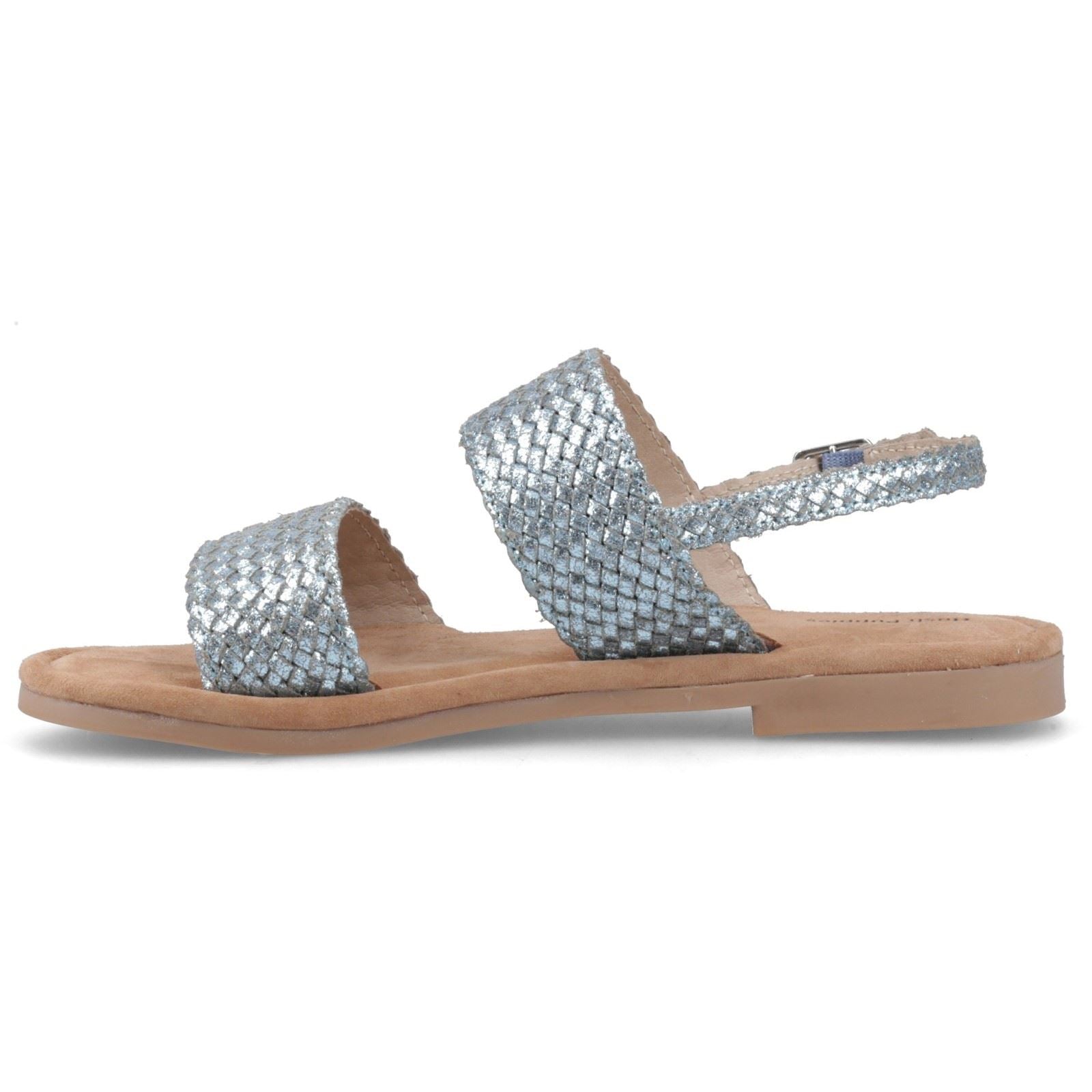 Hush Puppies Helene Sandales En Cuir Bleues Pour Femmes