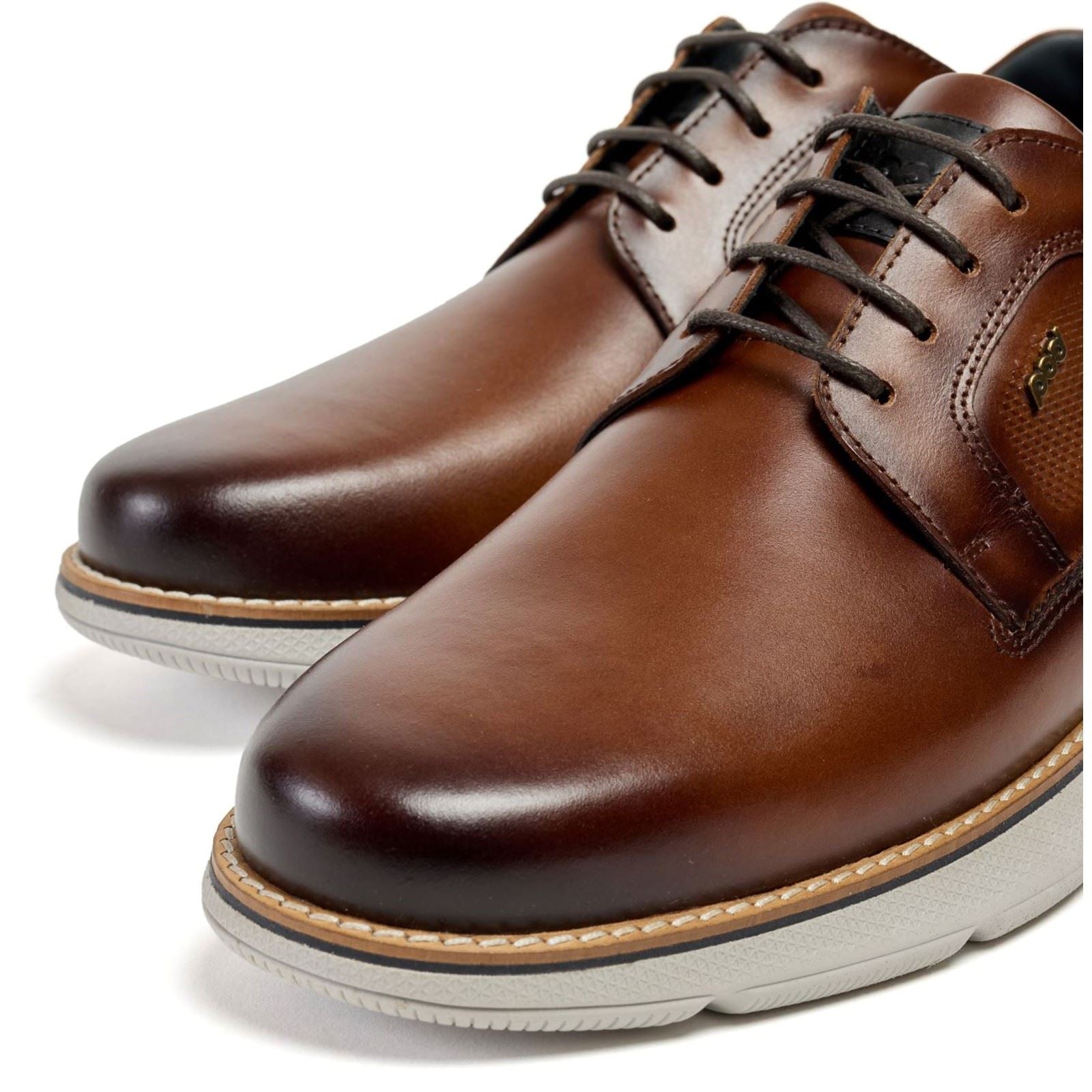 Pod Finch Chaussures En Cuir Pour Homme À Lacets Couleur Cognac