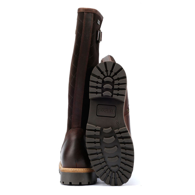 Barbour Willow Tall Bottes En Daim Marron Pour Femmes