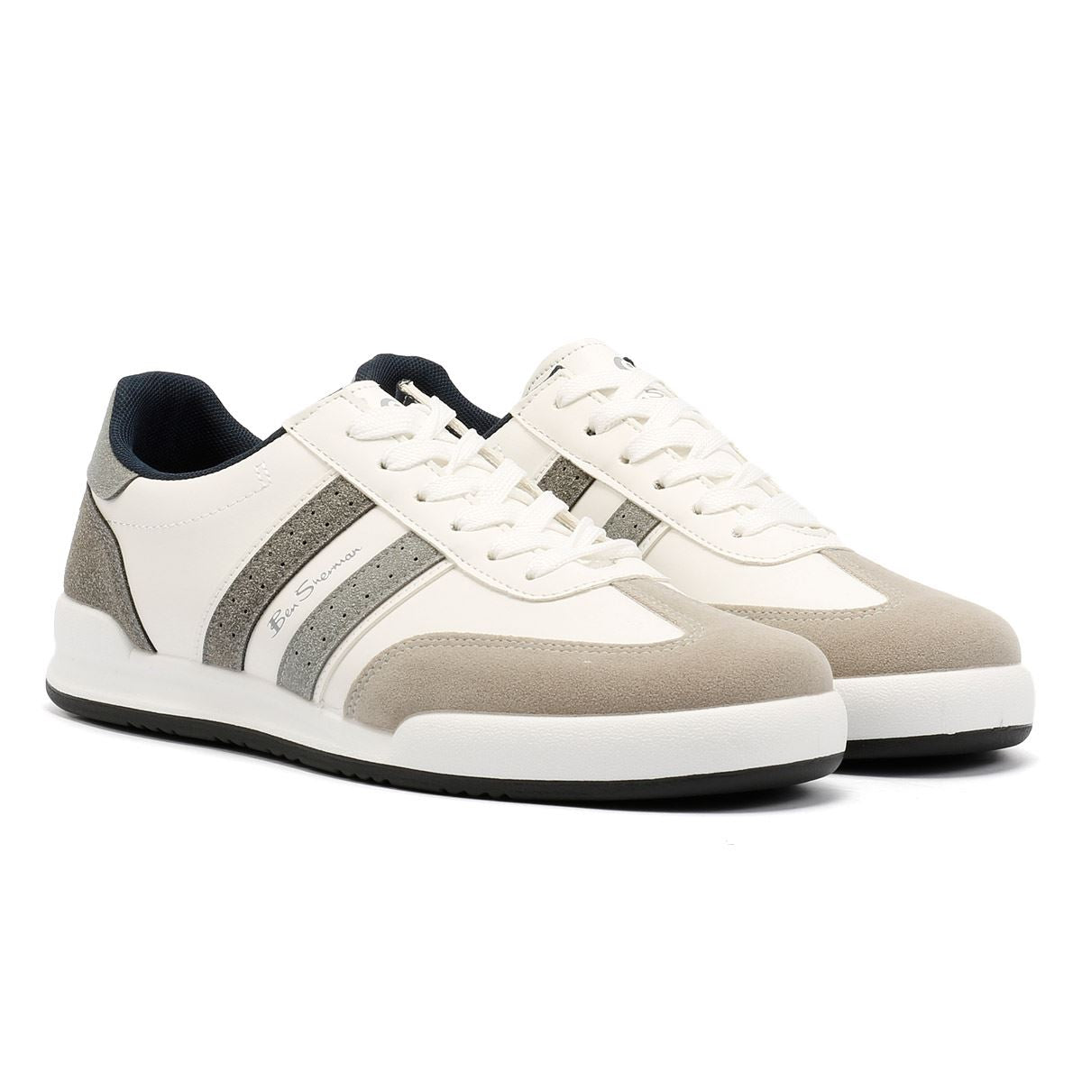 Ben Sherman Sokka Chaussures De Sport Blanches Pour Hommes