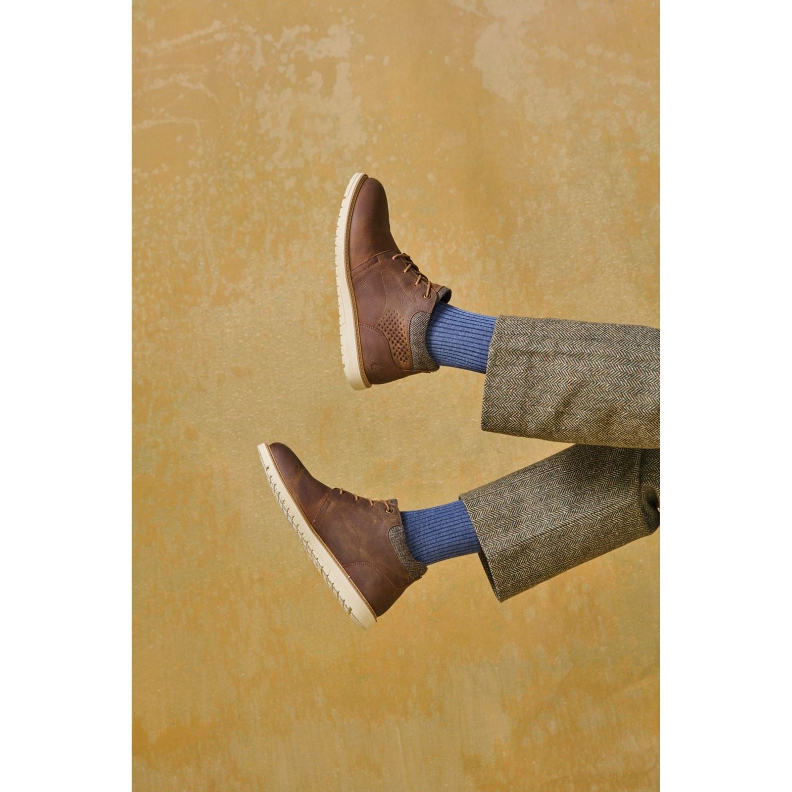 Hush Puppies Jenson Chaussures De Cheville Pour Homme En Cuir Beige