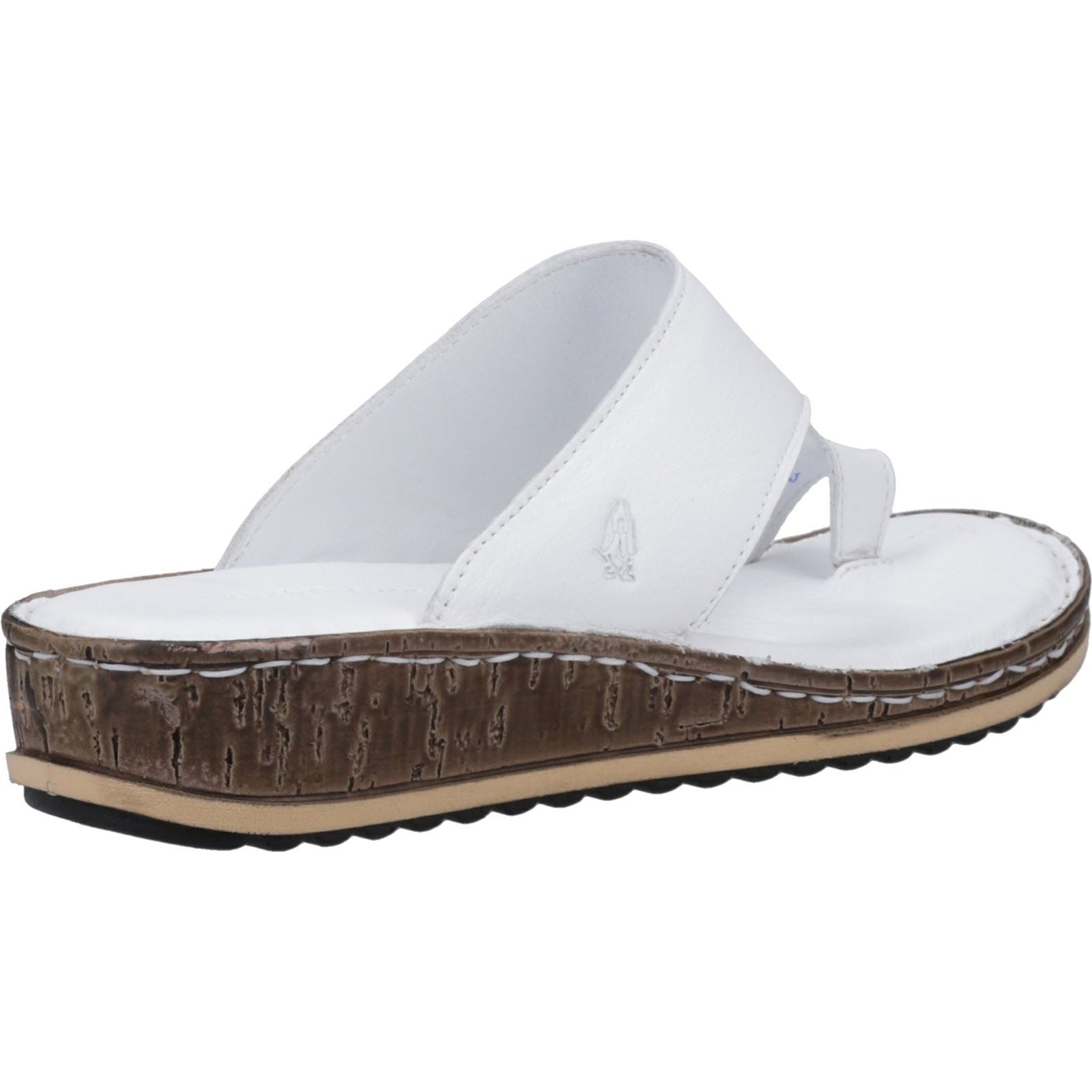 Hush Puppies Elissa Toepost Sandales Blanches Pour Femmes Suede