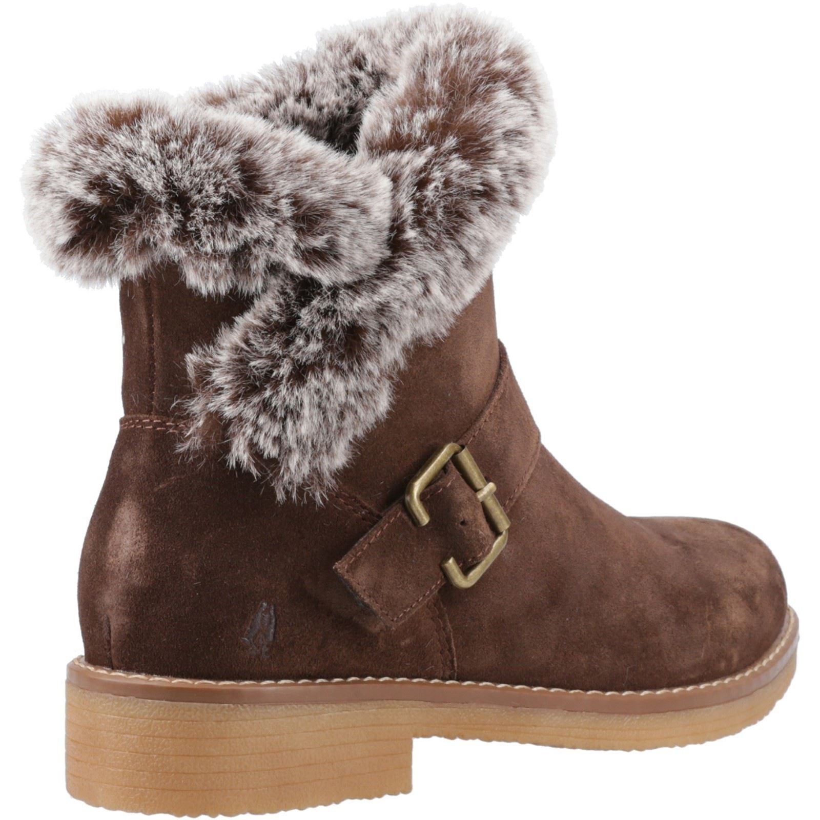 Hush Puppies Hannah Bottes À La Cheville Pour Femmes En Daim De Couleur Chocolat