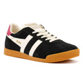 Gola Elan Baskets Noires En Daim Pour Femmes