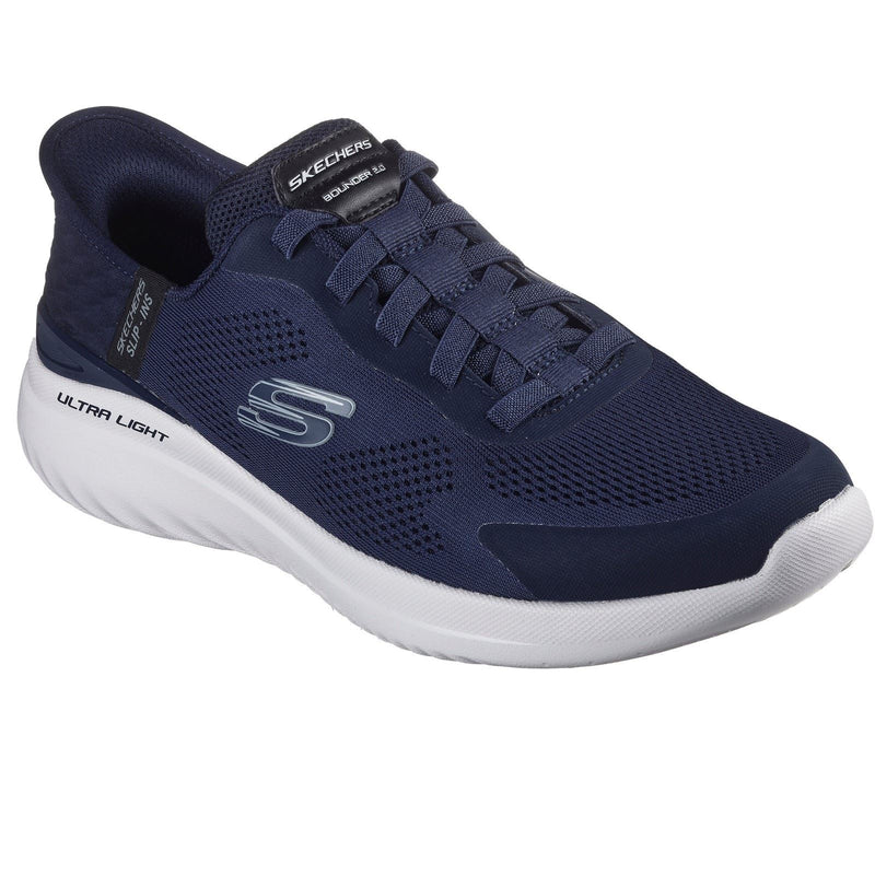 Skechers Bounder 2.0 Emerged Baskets Homme En Toile Bleu Marine