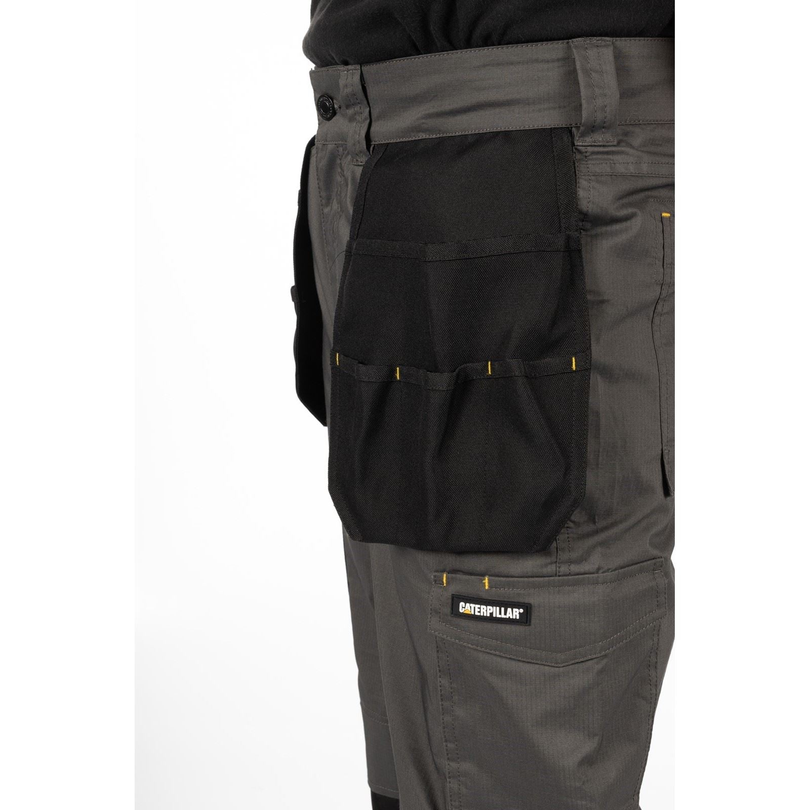 Caterpillar Nexus Holster Stretch Pocket Pantalon En Coton Pour Hommes Gris De Plein Air