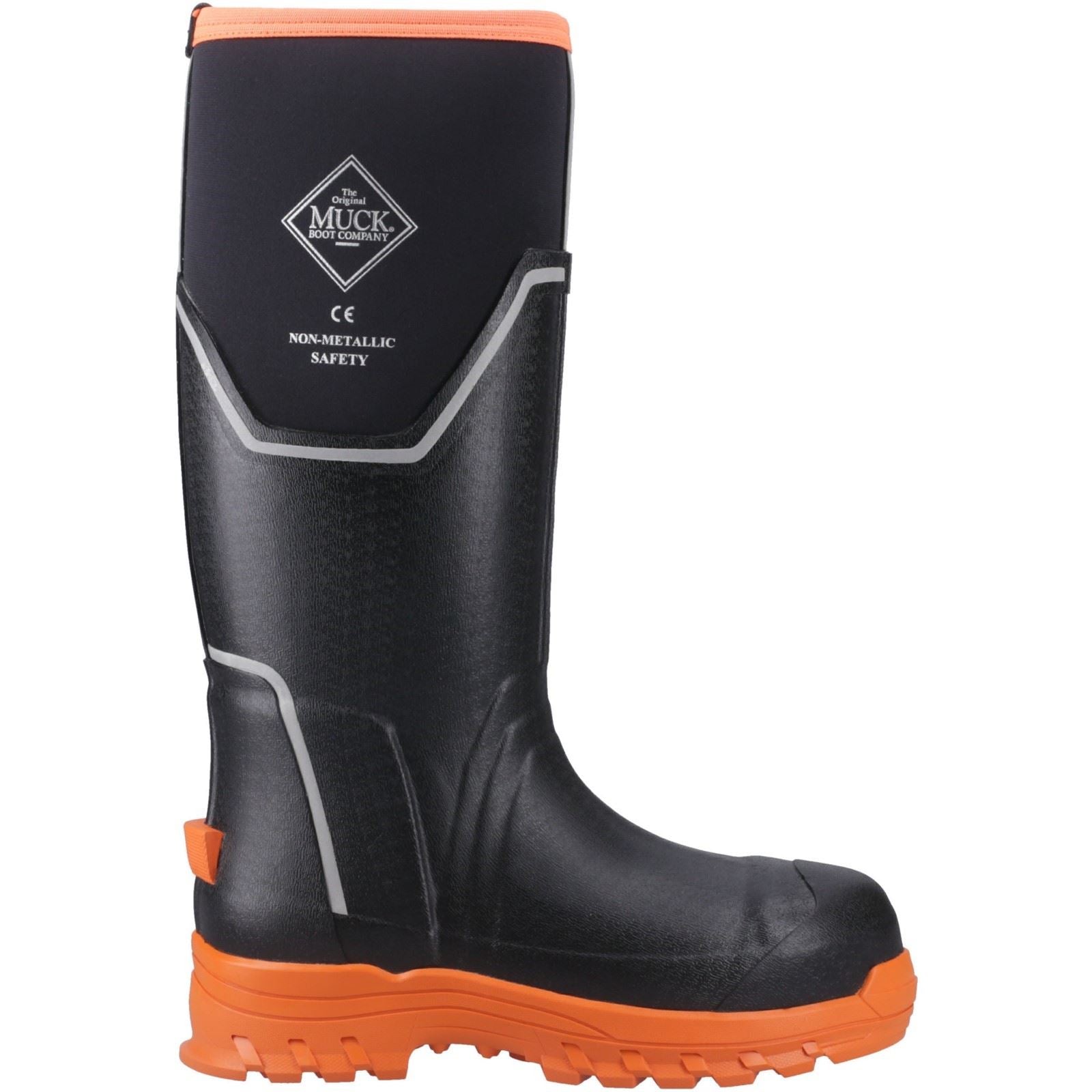Muck Boots Grit S5 Bottes En Caoutchouc Pour Femme Noir/Orange