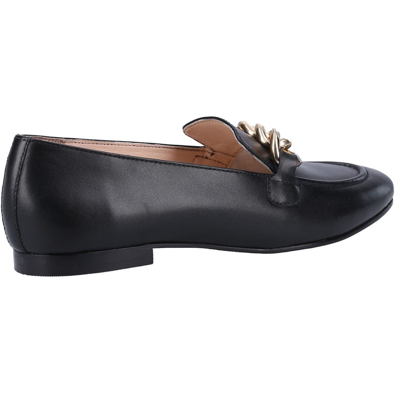 Hush Puppies Harper Chain Mocassins Noirs En Cuir Pour Femmes