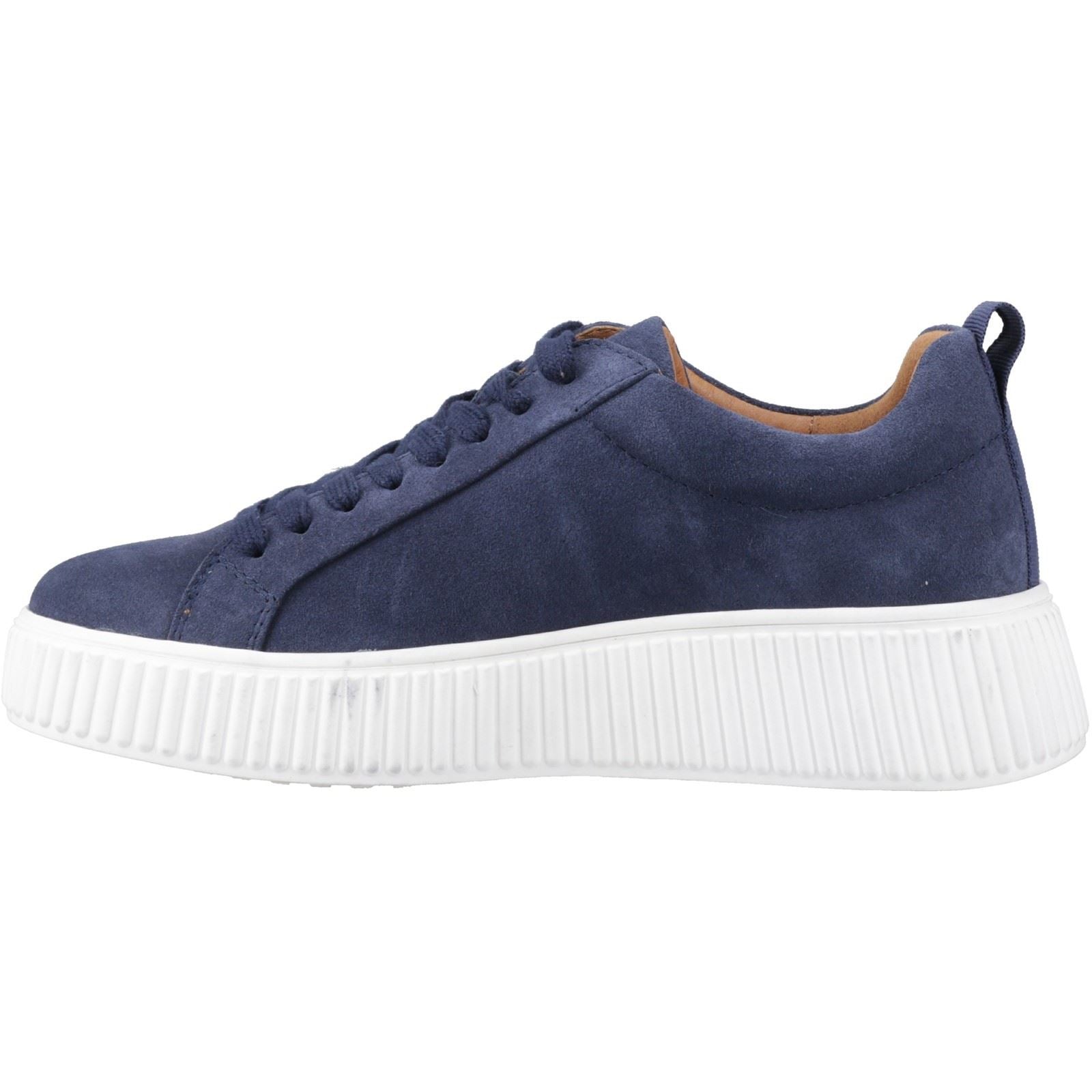 Hush Puppies Harlow Suede Chaussures De Sport Indigo Pour Femmes En Suède