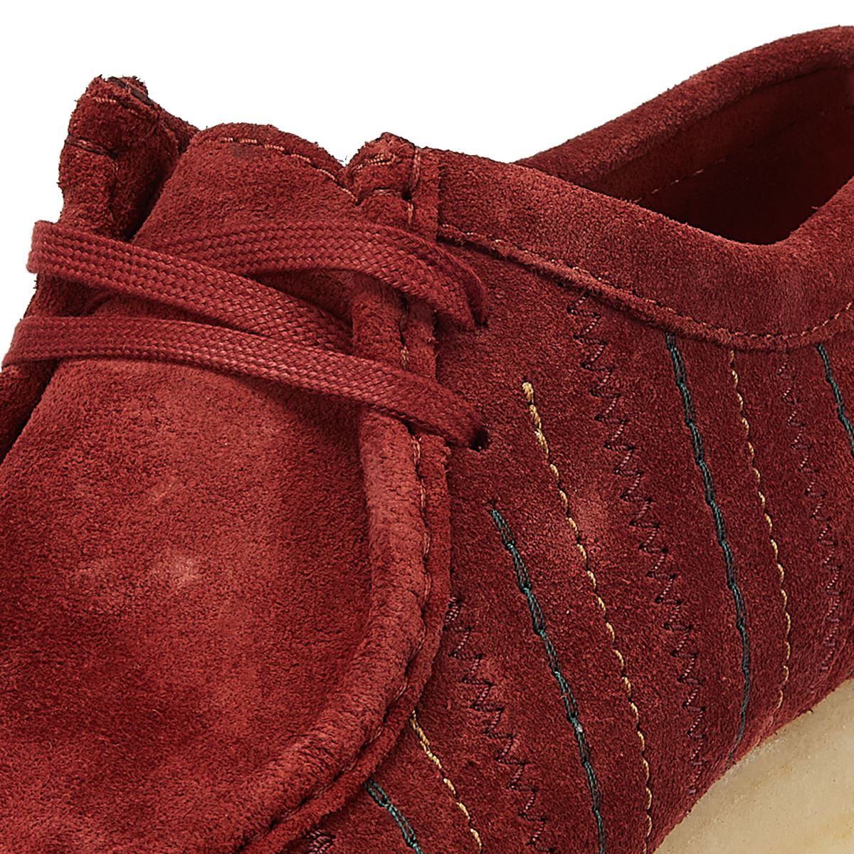 Clarks Originals Chaussures À Lacets Pour Hommes En Cuir Bordeaux Originals Wallabee.