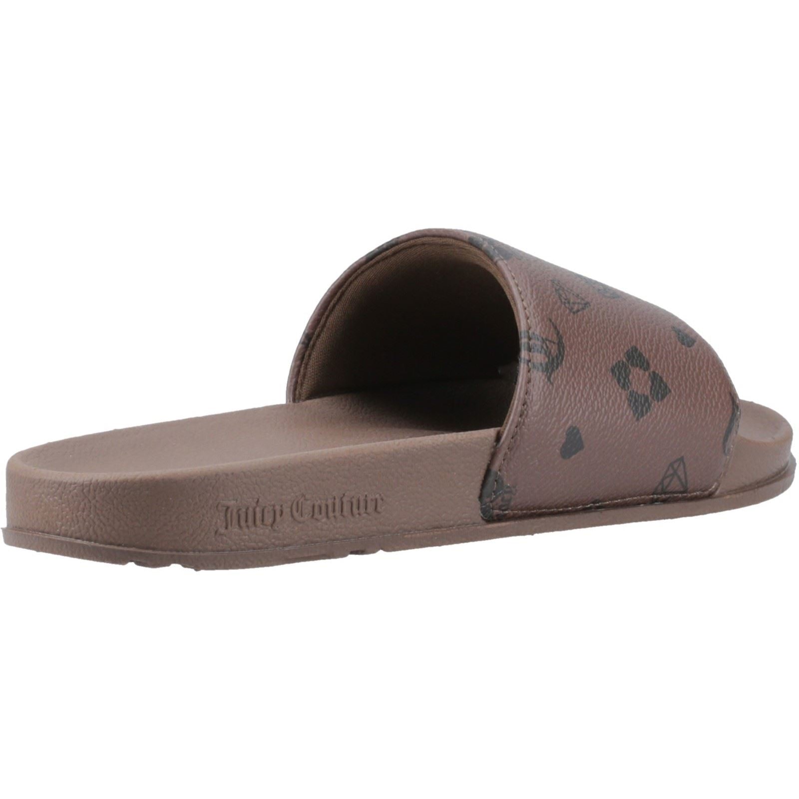 Juicy Couture MIA Femmes, Mules Monogramme En Synthétique Noir/Marron