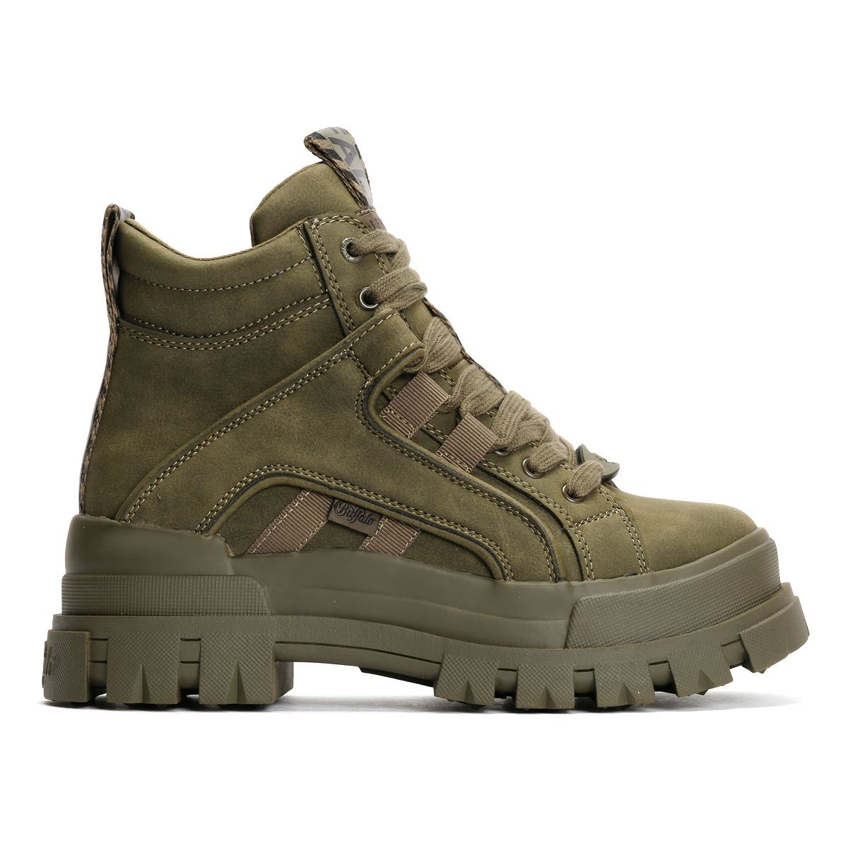 Buffalo Aspha NC Mid Bottes Vertes Pour Femmes
