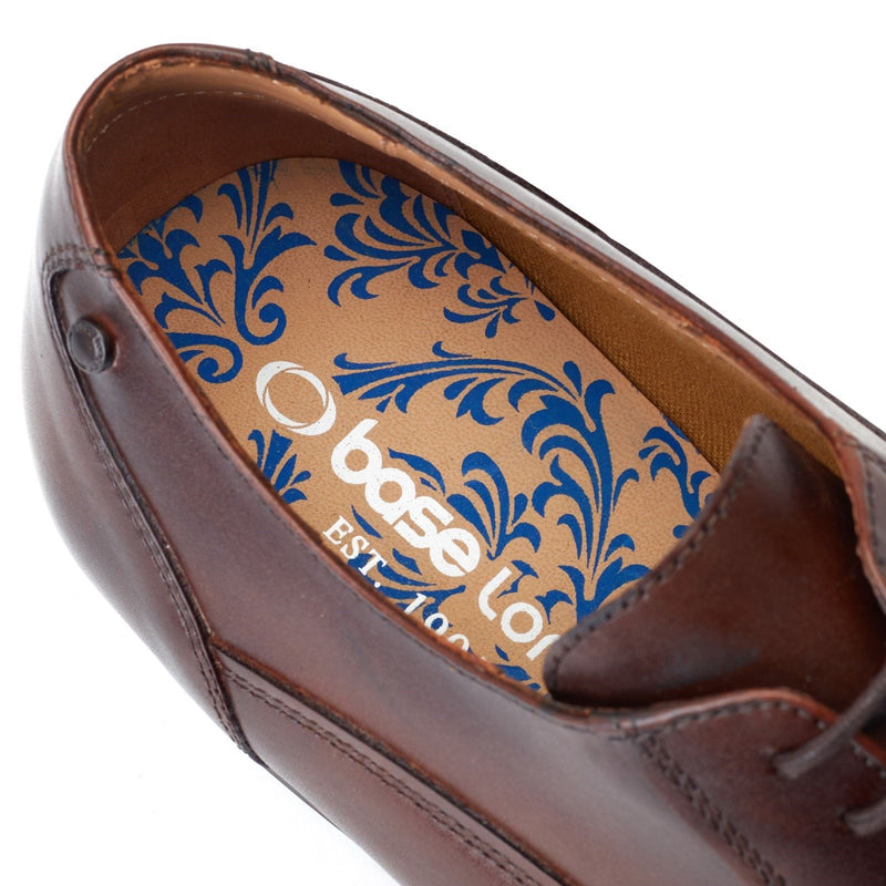 Base London Angelo Chaussures Oxford Marron/Noire En Cuir Pour Hommes